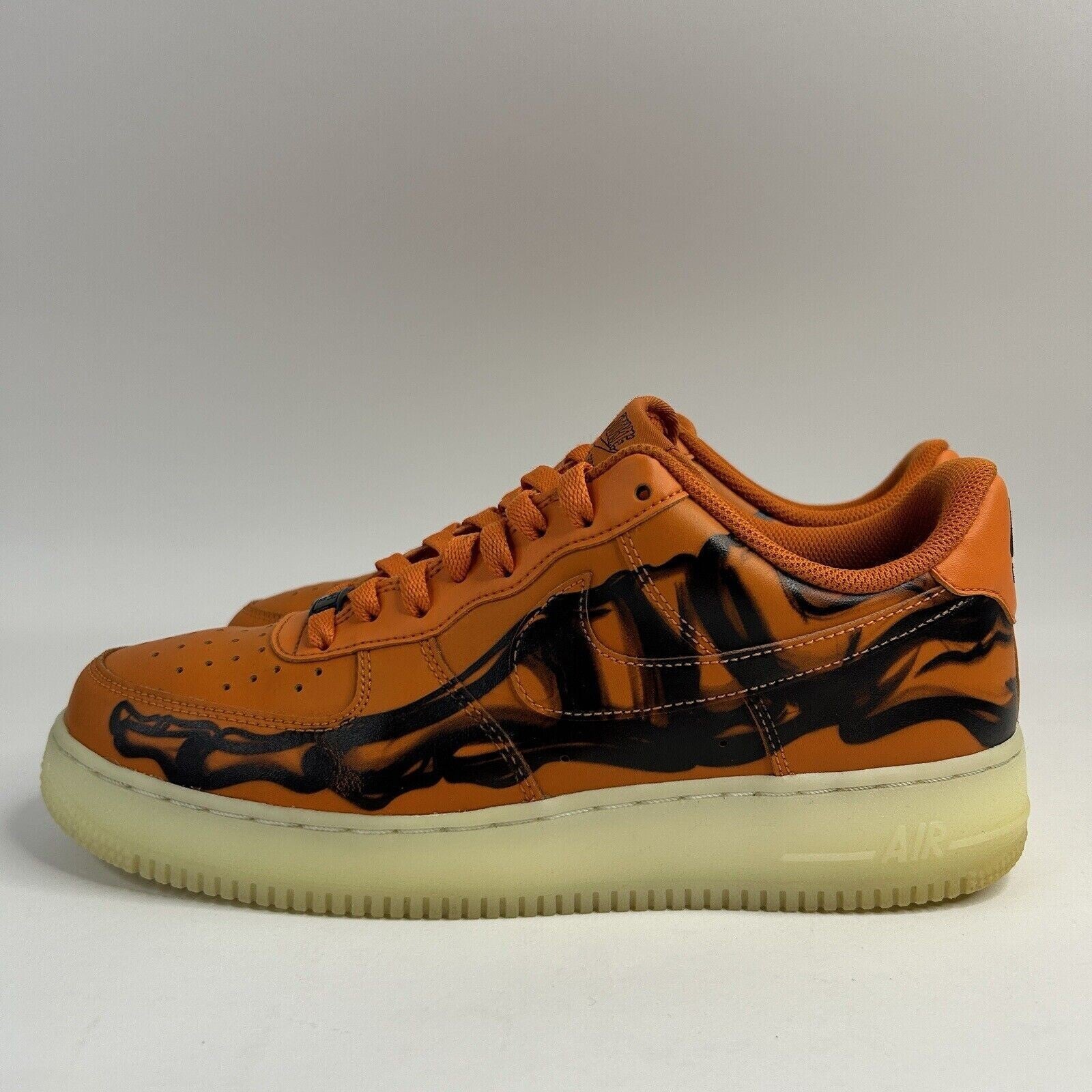 Nike Air Force 1 Low “Orange Skeleton Halloween” 2020 CU8067-800 Men’s 9.5 Worn