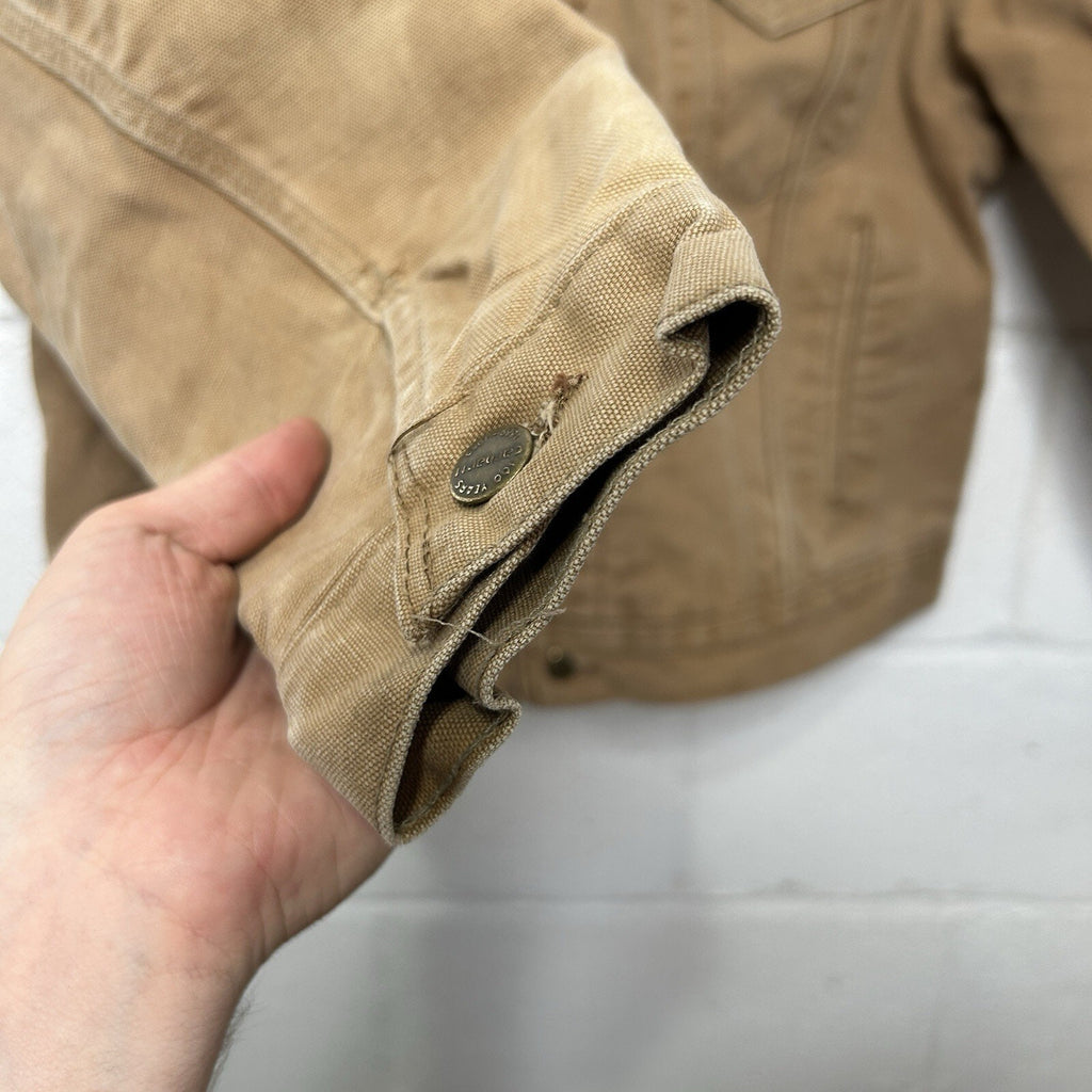 Vintage 100 Year Carhartt Blanket-Lined Trucker Jacket “Tan"