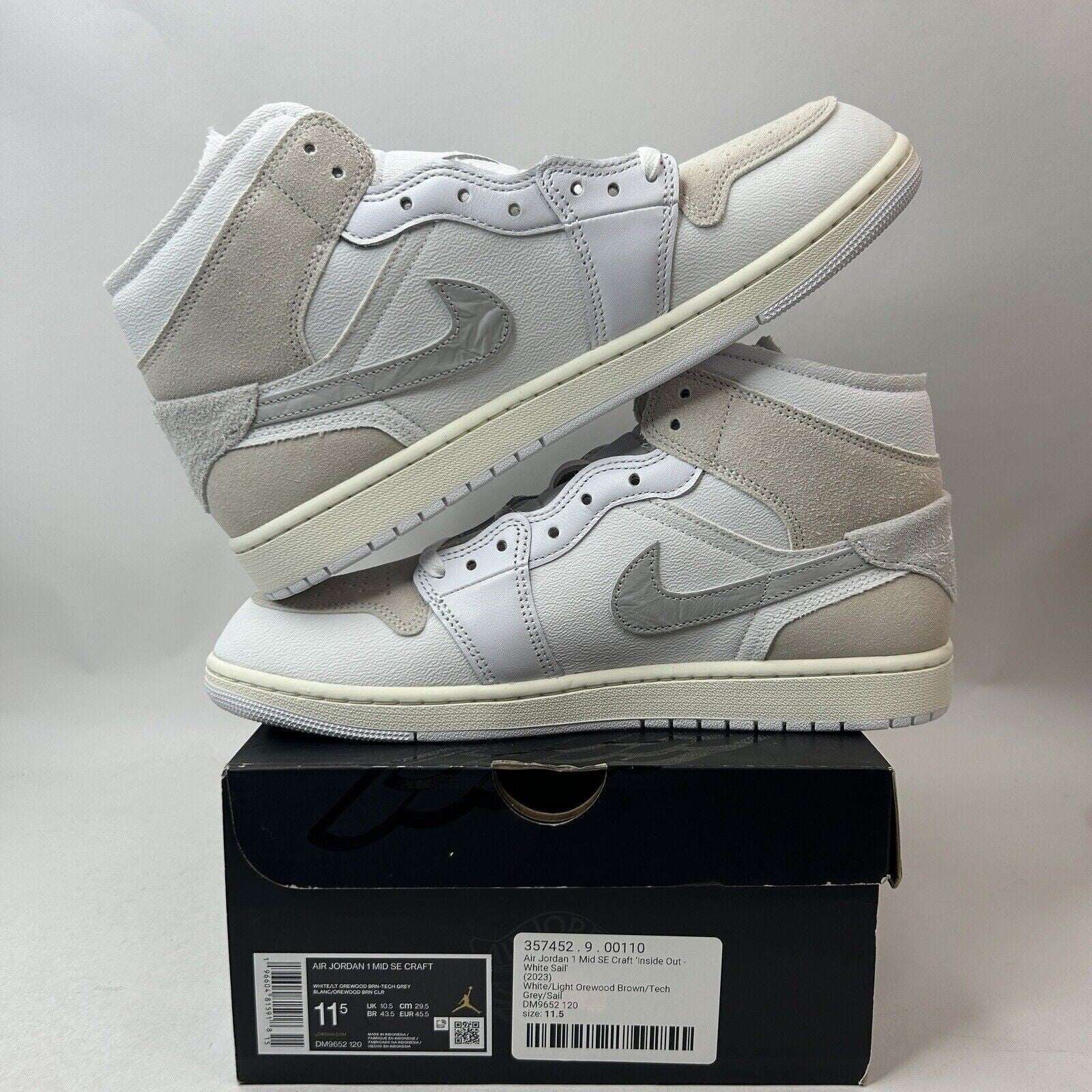 Nike Shoes Air Jordan 1 Mid SE Craft “Tech Grey Light Orewood” 2023