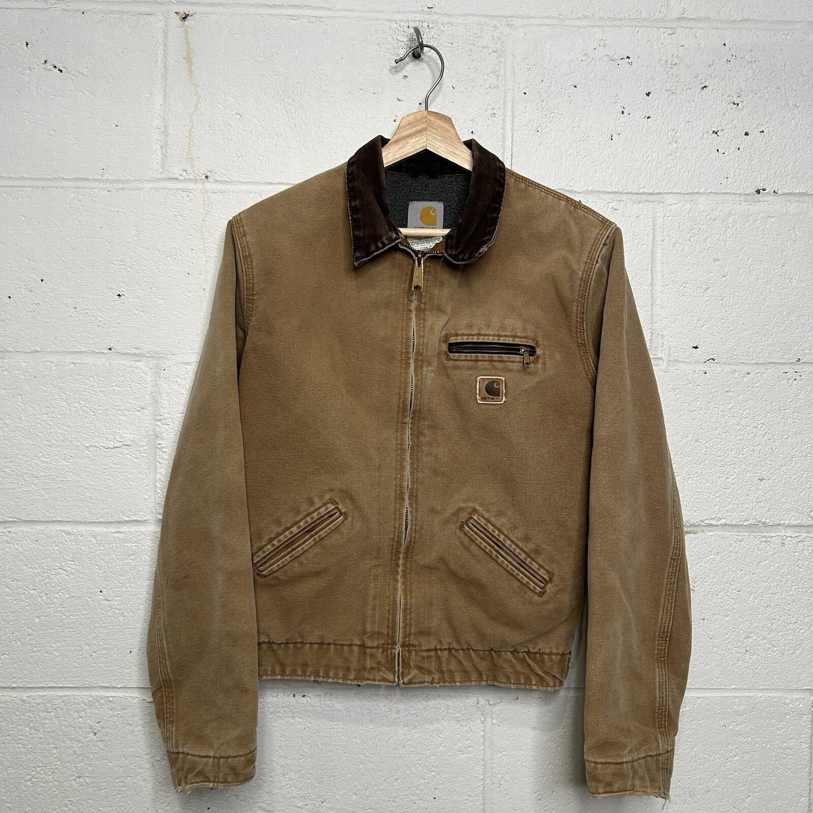 Y2K Carhartt Sherpa-Lined Detroit Jacket “Brown” YYJ97 BRN Youth XL/ Women’s XS