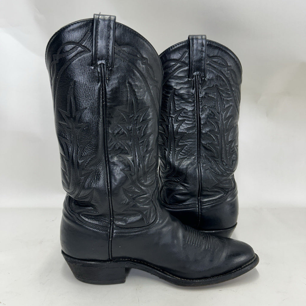 Vintage Tony Lama Style 2993 Western Cowboy Boots “Black” Men’s 9D
