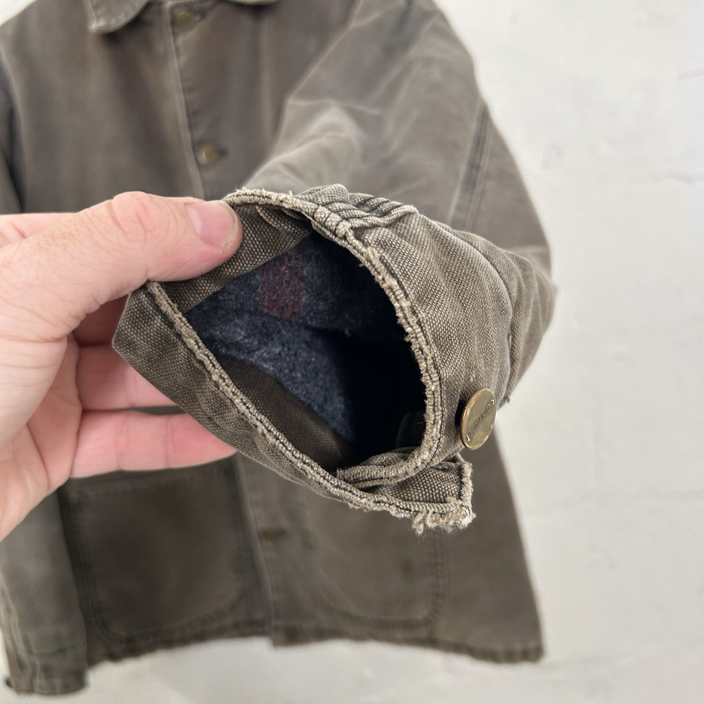 Vintage Faded Carhartt Blanket-Lined Chore Coat “Chestnut” CB182 Men’s Large