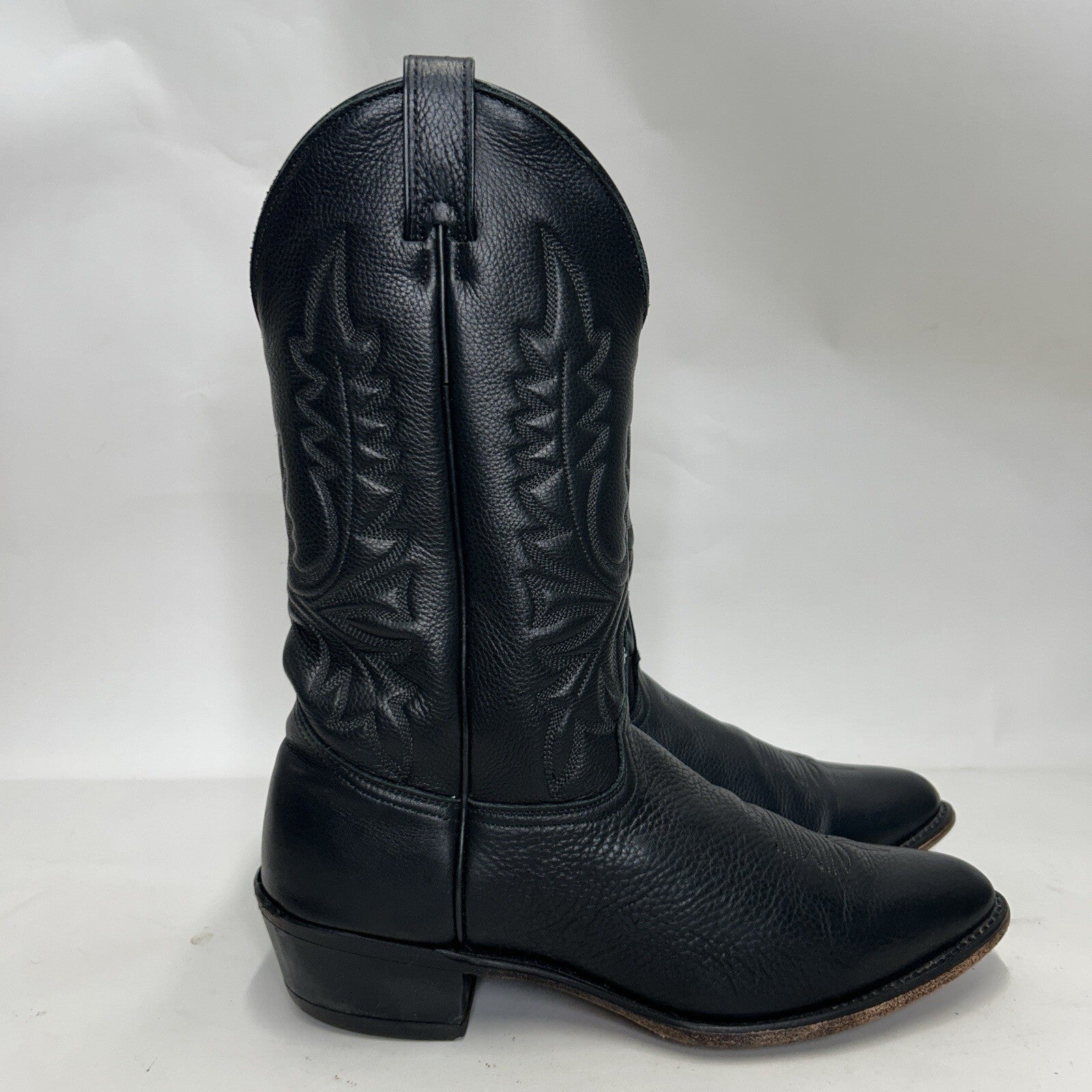 Vintage Abilene Cowhide Western Cowboy Boots “Black” Men’s 11.5D