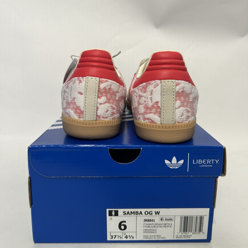Adidas Samba OG X Liberty London - “Better Scarlet” JR8841 Women’s 6 New