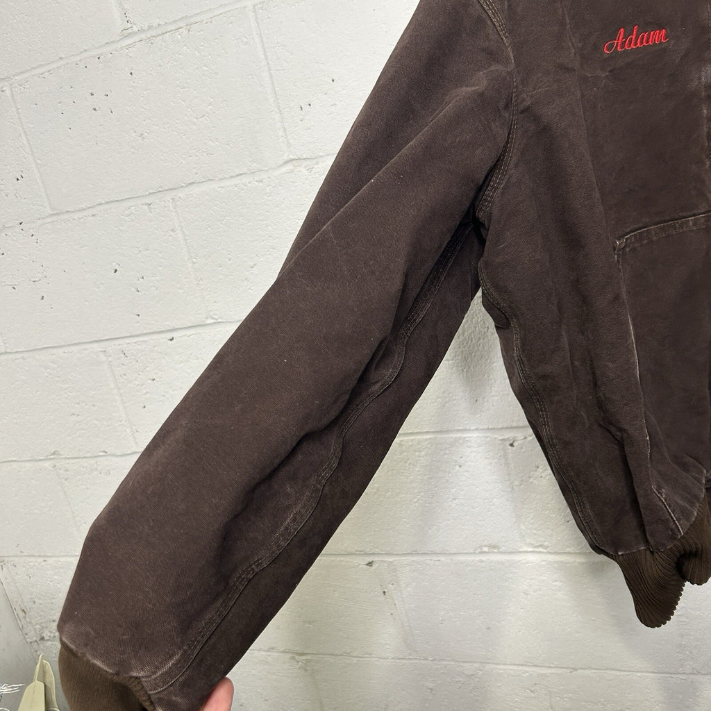 Vintage Carhartt Hooded Active Jacket “Dark Brown” J130 DKB Men’s Large Worn