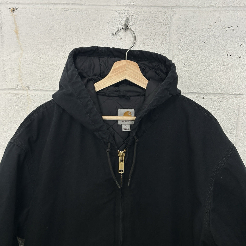 Vintage Carhartt Quilted Hooded Active Jacket “Black” J280 BLK Men’s X-Large