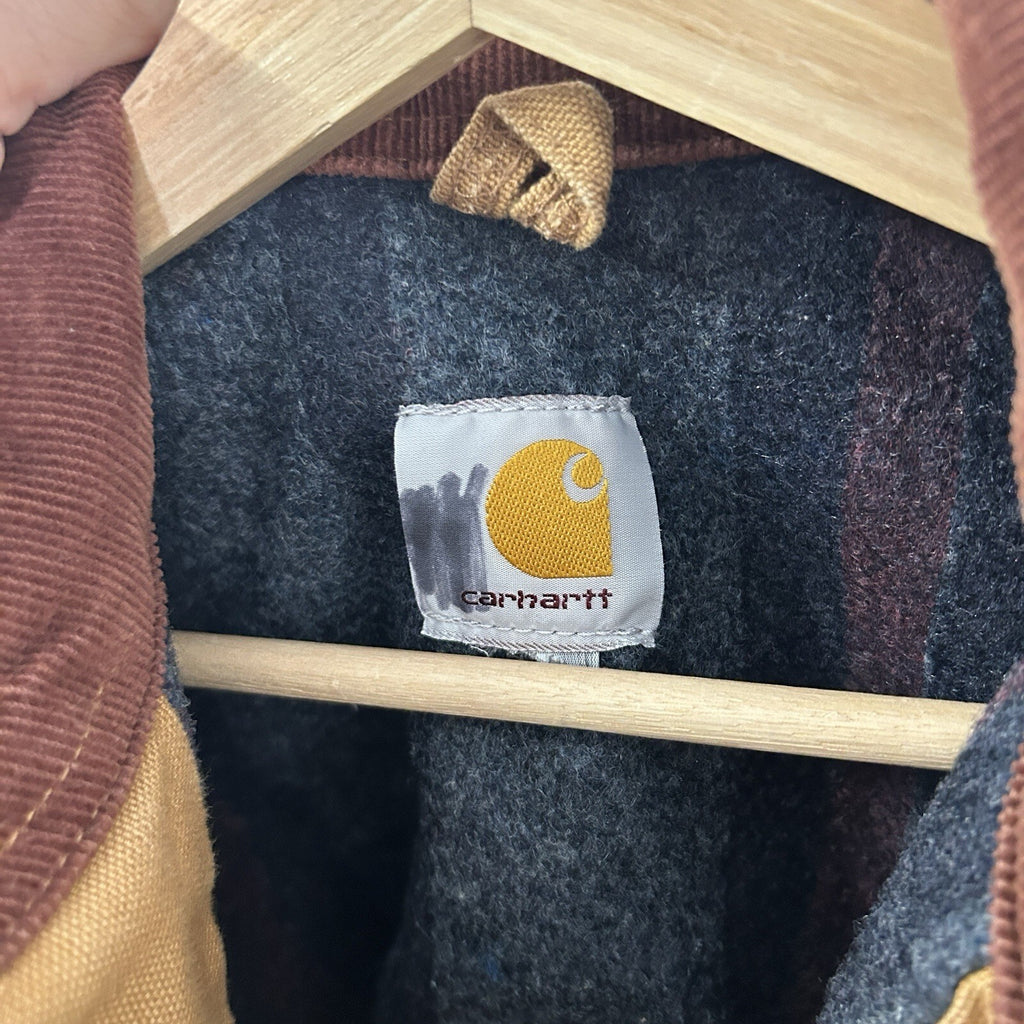 Y2K Cropped Carhartt Blanket-Lined Chore Coat “Brown” C001 BRN Men’s XL