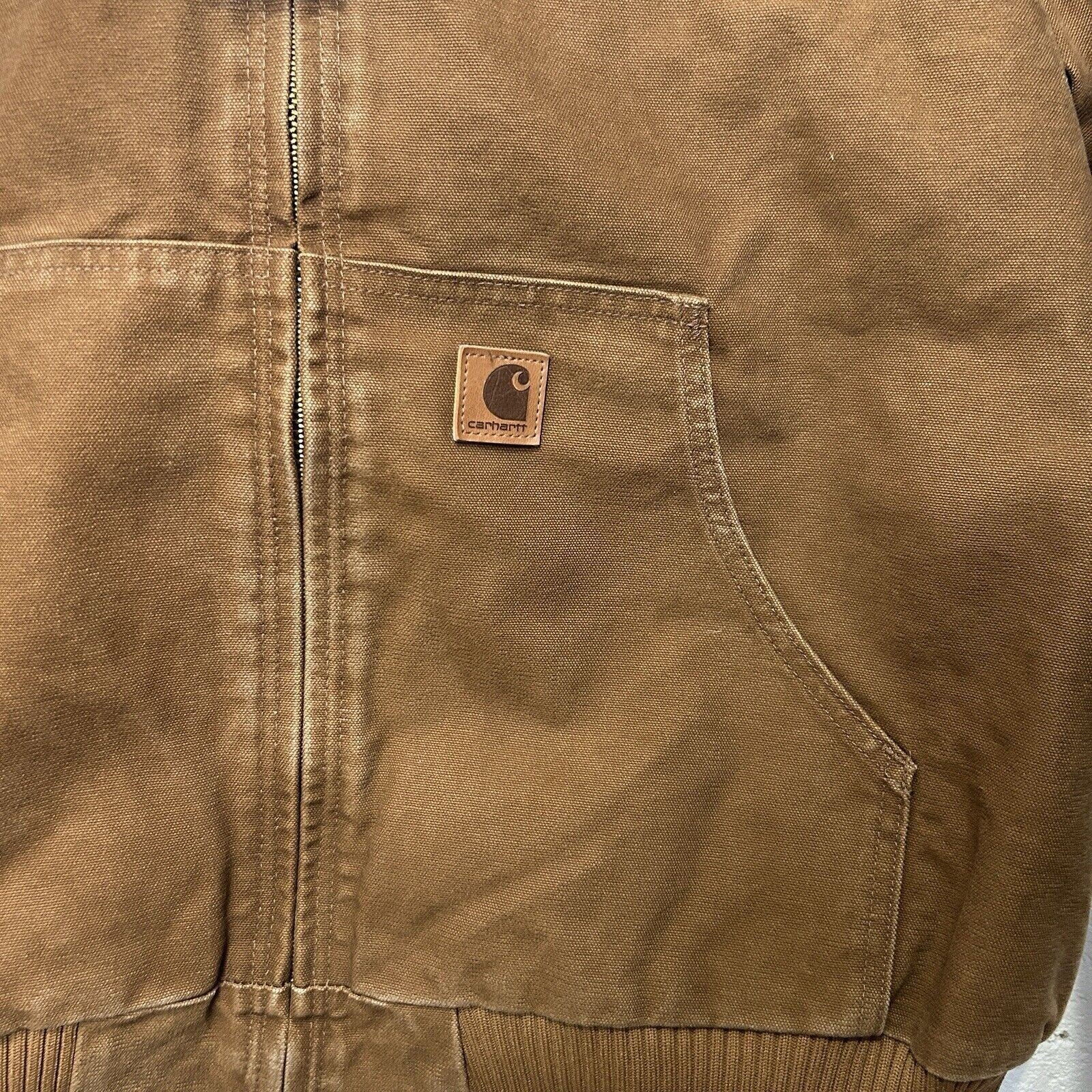 Carhartt Duck Canvas Hooded Quilt-Lined Jacket “Brown” J130