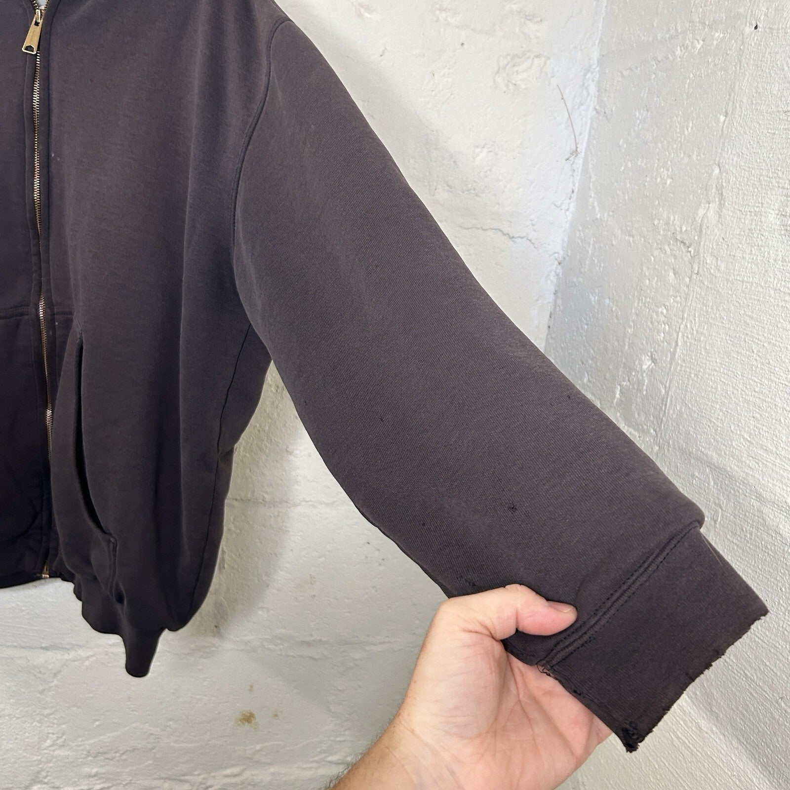 Vintage Faded Carhartt Thermal-Lined Hooded Zip-Up Jacket “Black” J149 Men’s LRG
