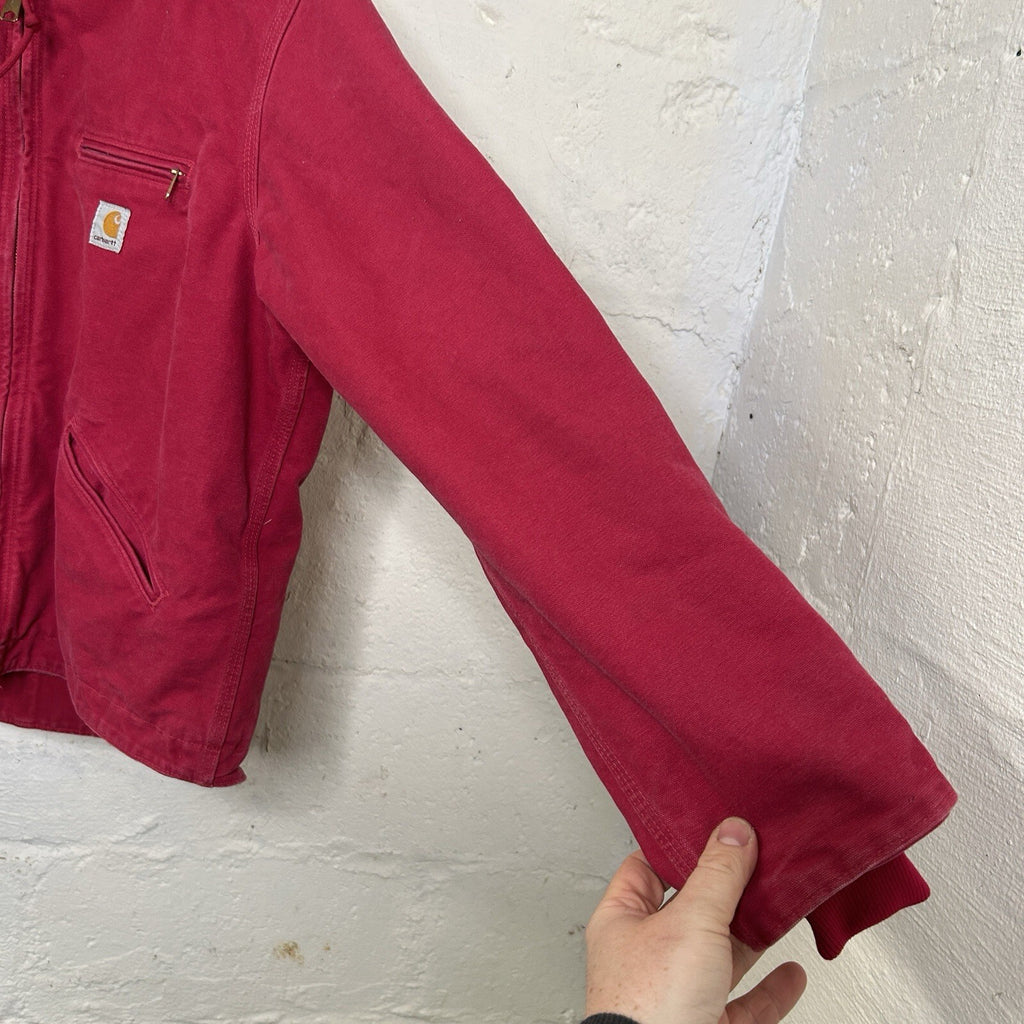 Carhartt Sherpa-Lined Hooded Detroit Jacket “Scarlet Red”WJ141 SCA Women’s Large