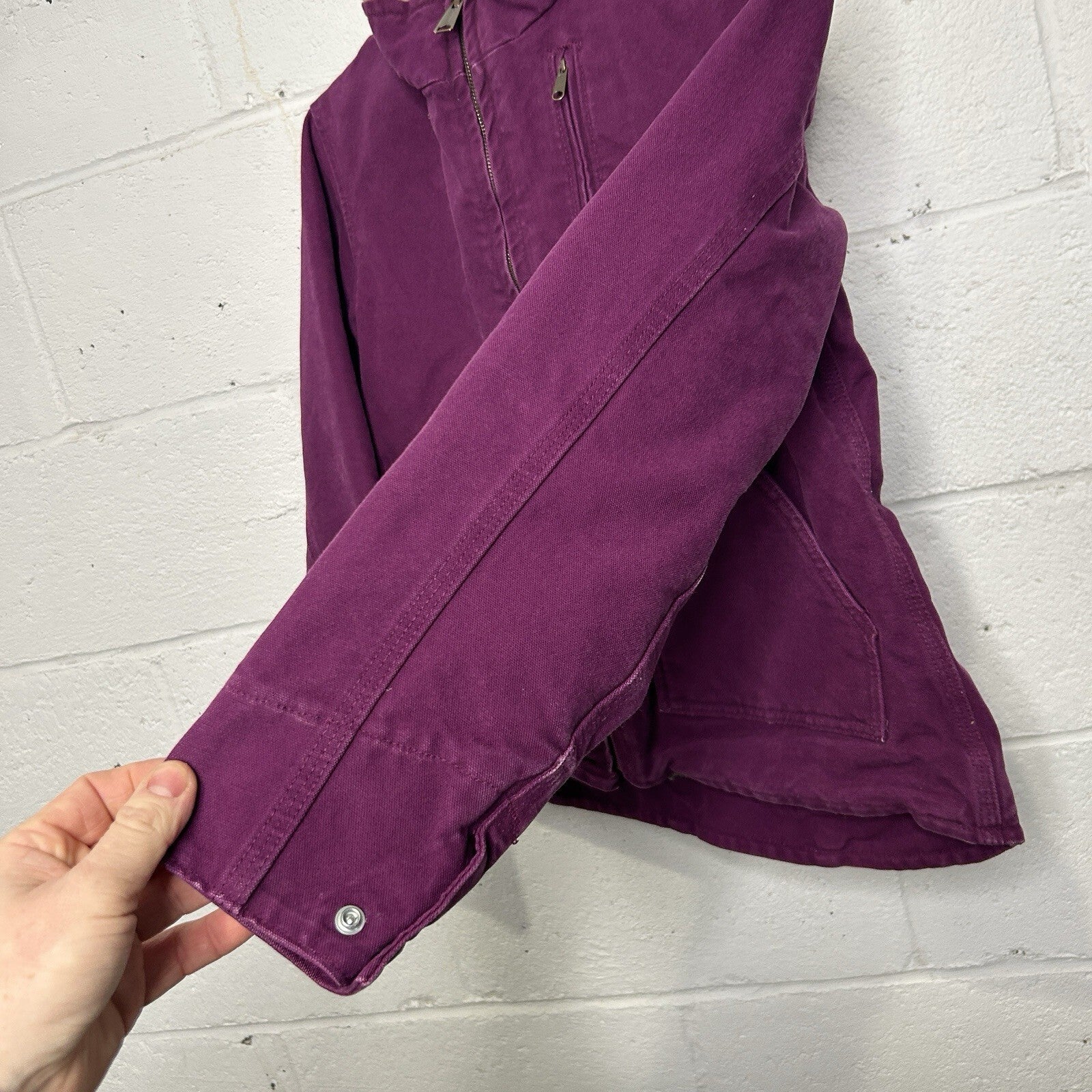 Y2K Carhartt Sherpa-Lined Sierra Jacket “Bright Purple” WJ022 BGP Women’s XS