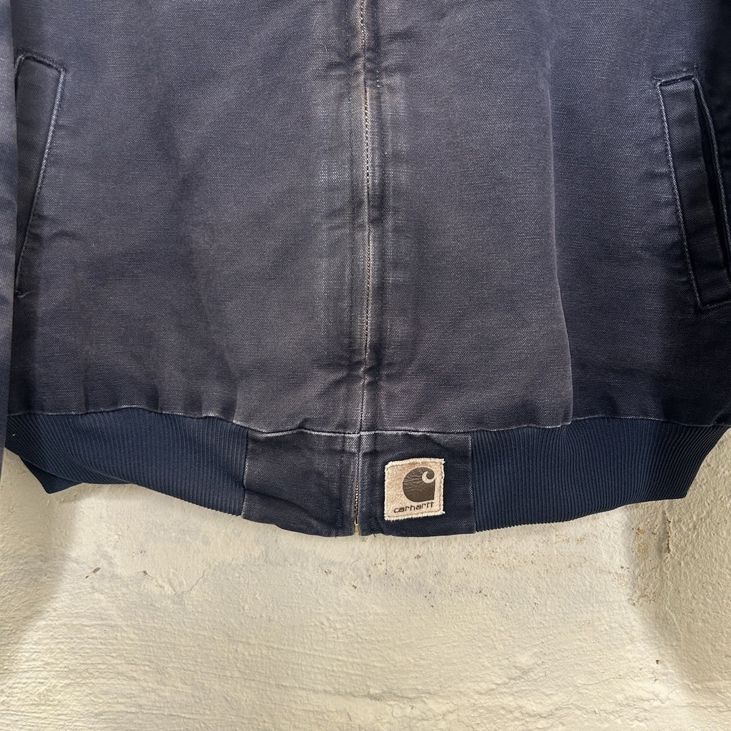 Vintage Faded Carhartt Quilted Santa Fe Jacket “Midnight Blue”