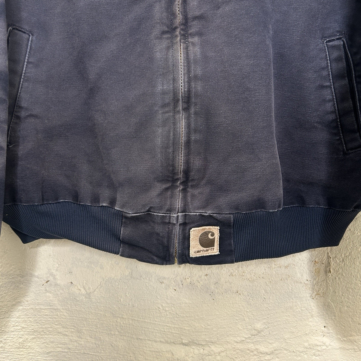 Vintage Faded Carhartt Quilted Santa Fe Jacket “Midnight Blue”