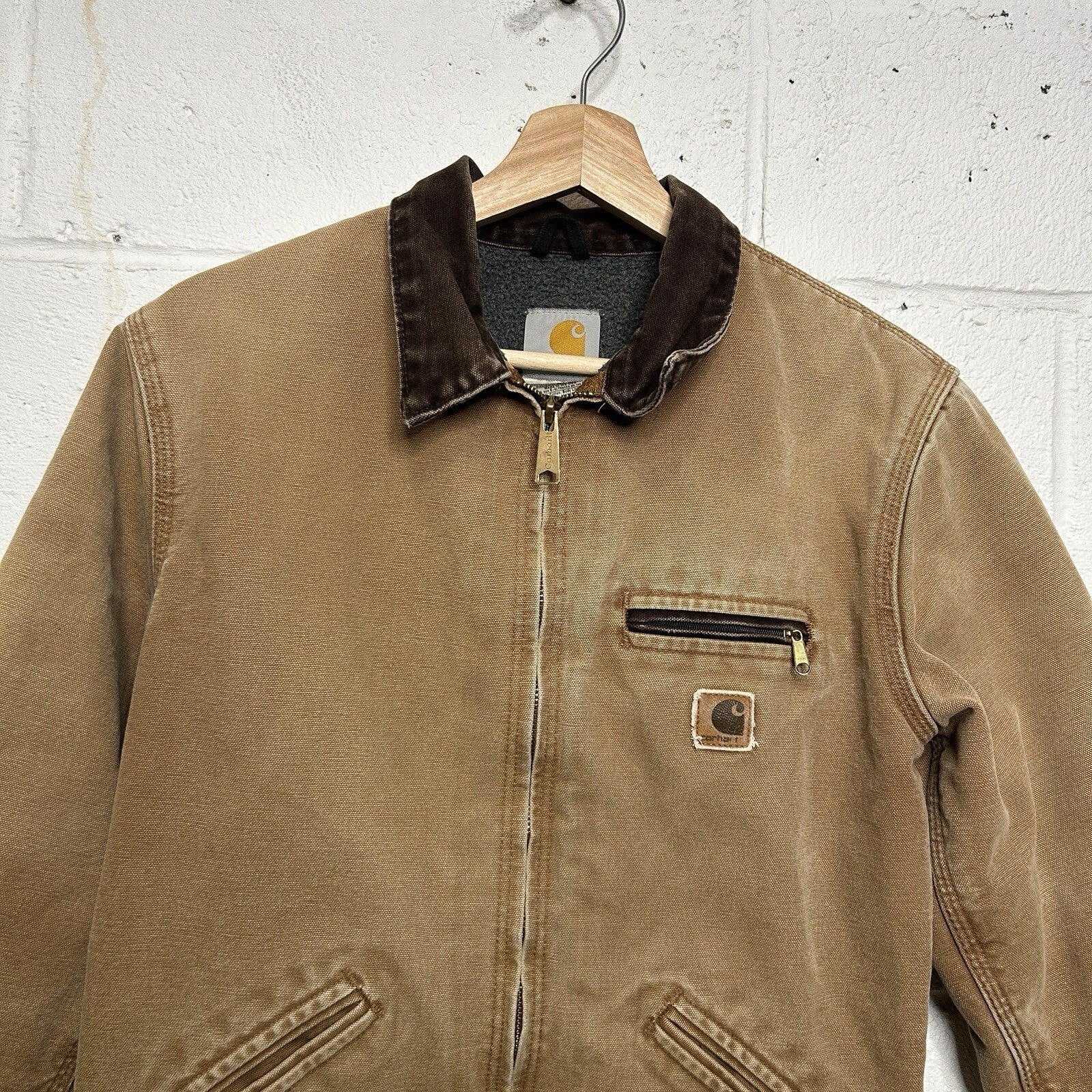 Y2K Carhartt Sherpa-Lined Detroit Jacket “Brown” YYJ97 BRN Youth XL/ Women’s XS