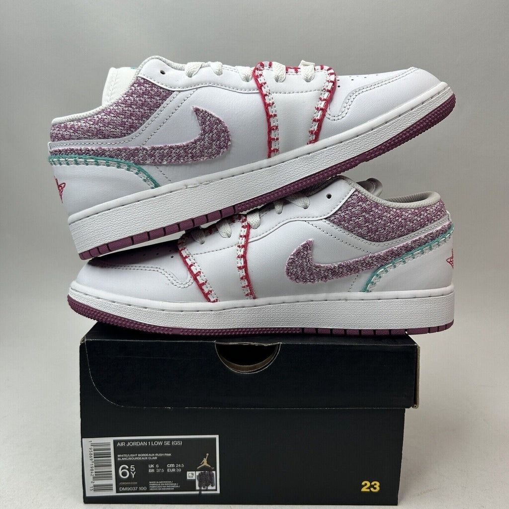 Nike Shoes Air Jordan 1 Retro Low GS SE “Knit/Light Bordeaux” 2024
