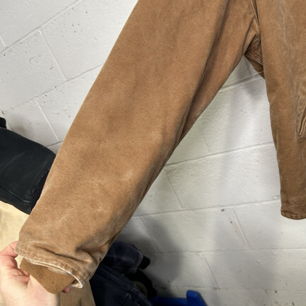 Y2K Carhartt Sherpa-Lined Hooded Detroit Jacket “Brown” J141 BRN Men’s X-Large