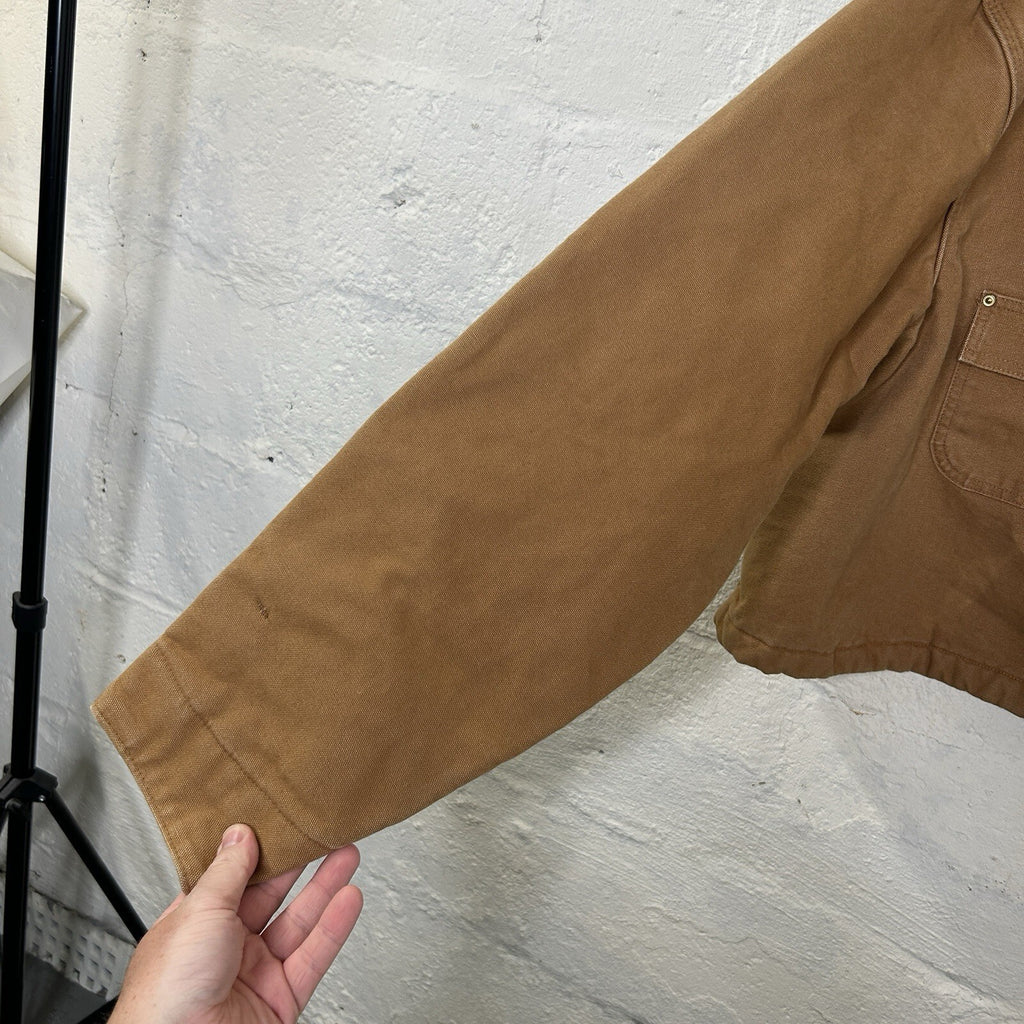 Y2K Cropped Carhartt Blanket-Lined Chore Coat “Brown” C001 BRN Men’s XL