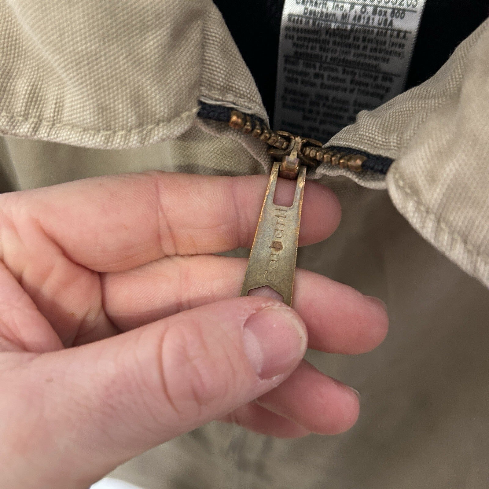 Y2K Carhartt Hamilton Thermal-Lined Jacket “Golden Khaki” J210 GKH Men’s Medium