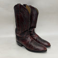 Lucchese 2000 Leather Western Roper Cowboy Boots “Black Cherry” Men’s 9