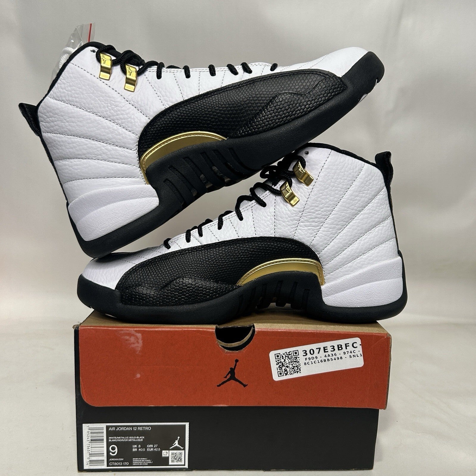 Nike Air Jordan 12 Retro OH “Royalty Taxi/White Black” CT8013-170 Men’s 9 New