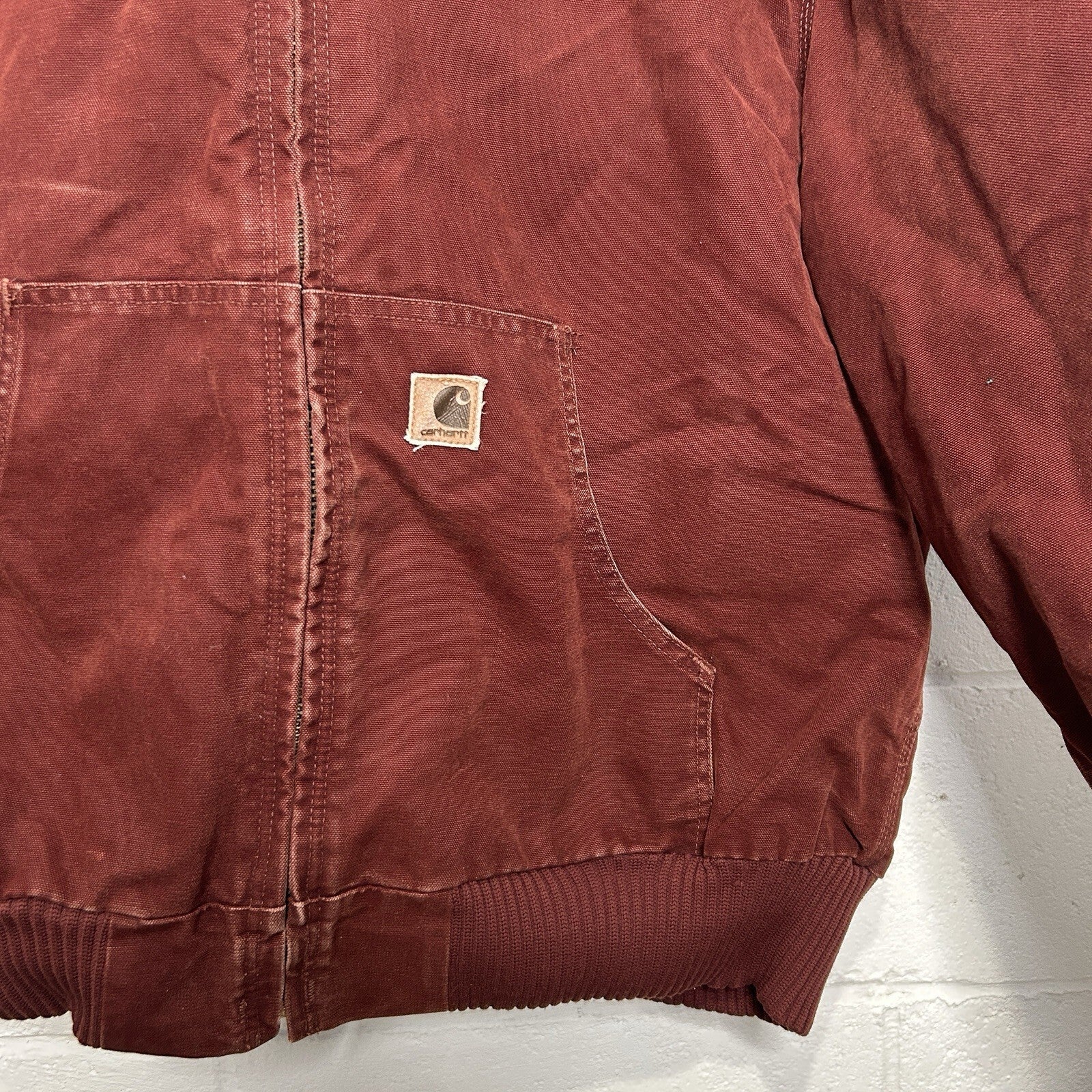 Vintage Carhartt Quilted Hooded Active Jacket “Clay Red” J130 CLY Men’s X-Large