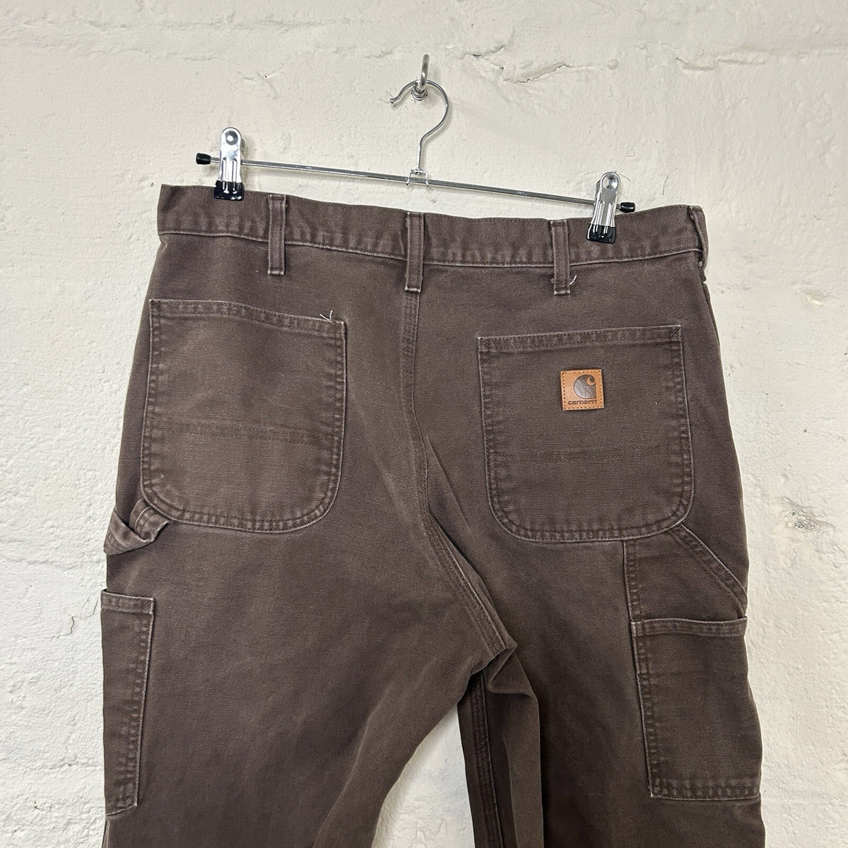 Vintage Carhartt Carpenter Dungaree Fit Work Pants “Dark Brown” B11 DKB 35x32