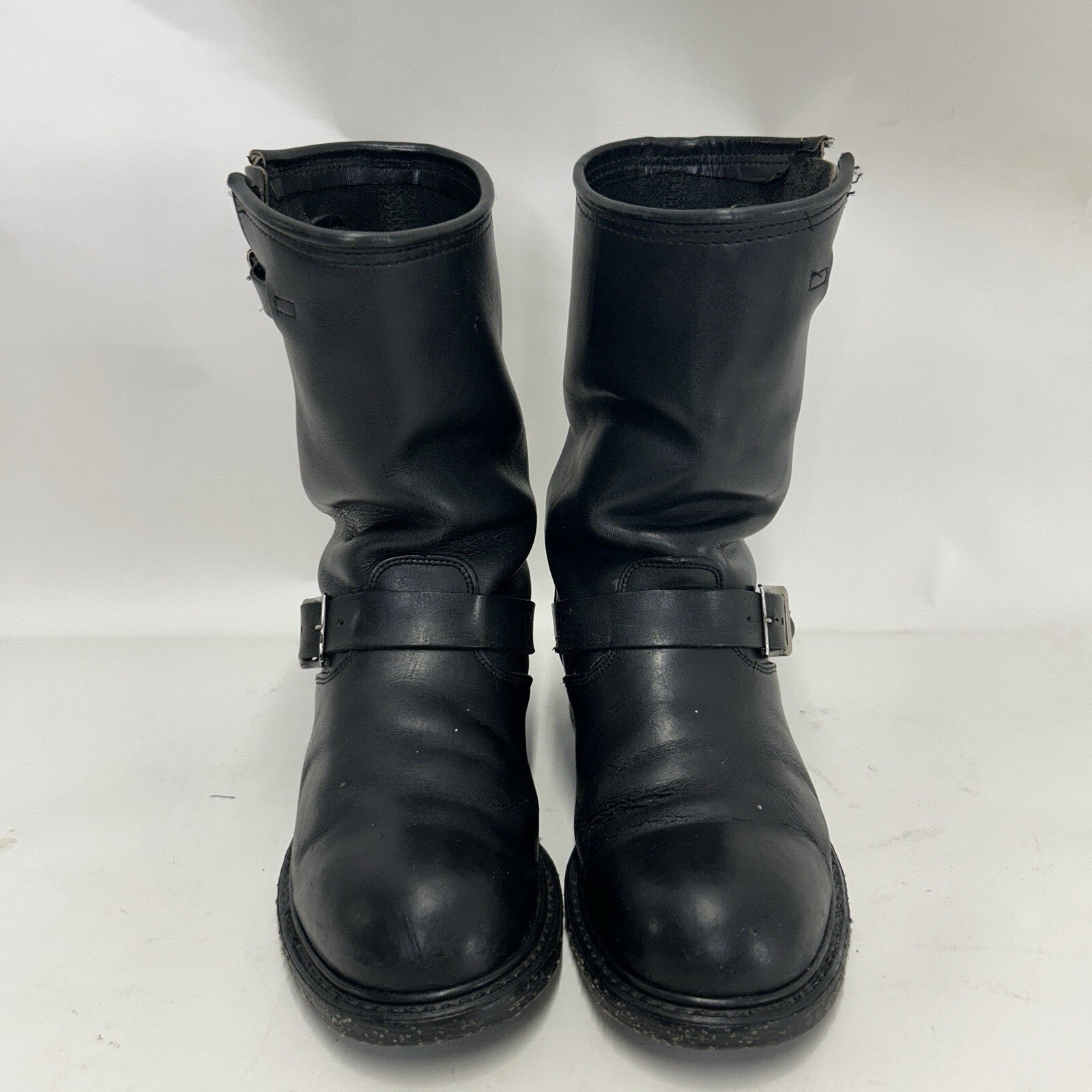 Vintage Engineer Boots Black Leather Made in USA Style 7800 Men’s 8
