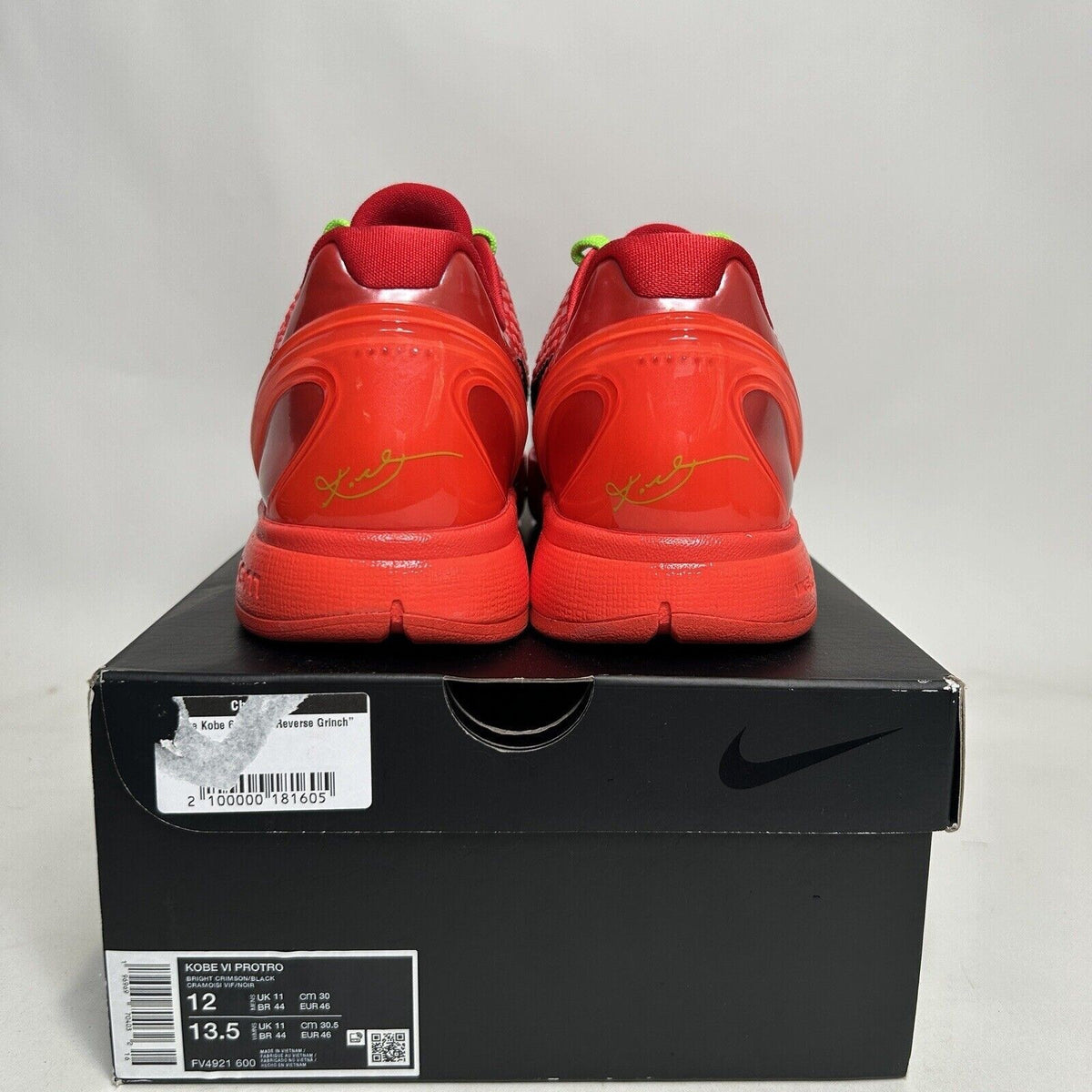 Nike Kobe VI Protro Low “Reverse Grinch/Bright Crimson” 2024