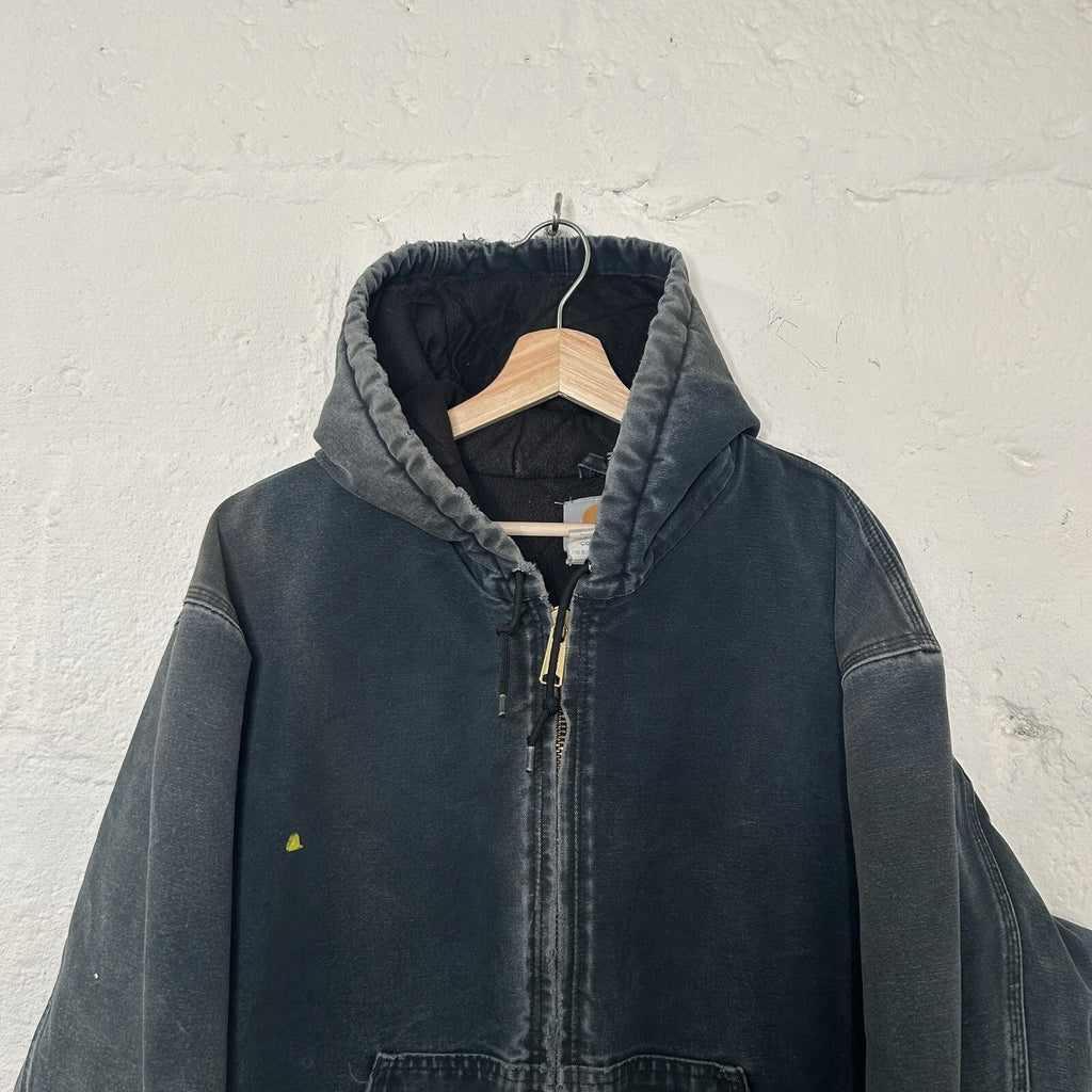 Vintage Faded Carhartt Quilted Active Jacket “Black” J140 BLK Men’s X-Large