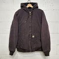 Y2K Carhartt Quilted Hooded Active Jacket “Dark Brown” WJ130 DKB Women’s XL