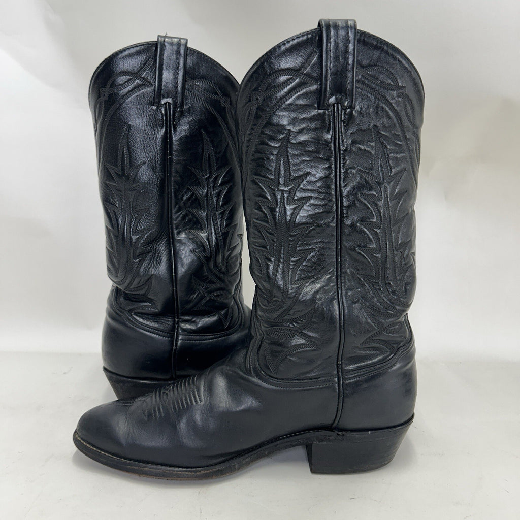Vintage Tony Lama Style 2993 Western Cowboy Boots “Black” Men’s 9D