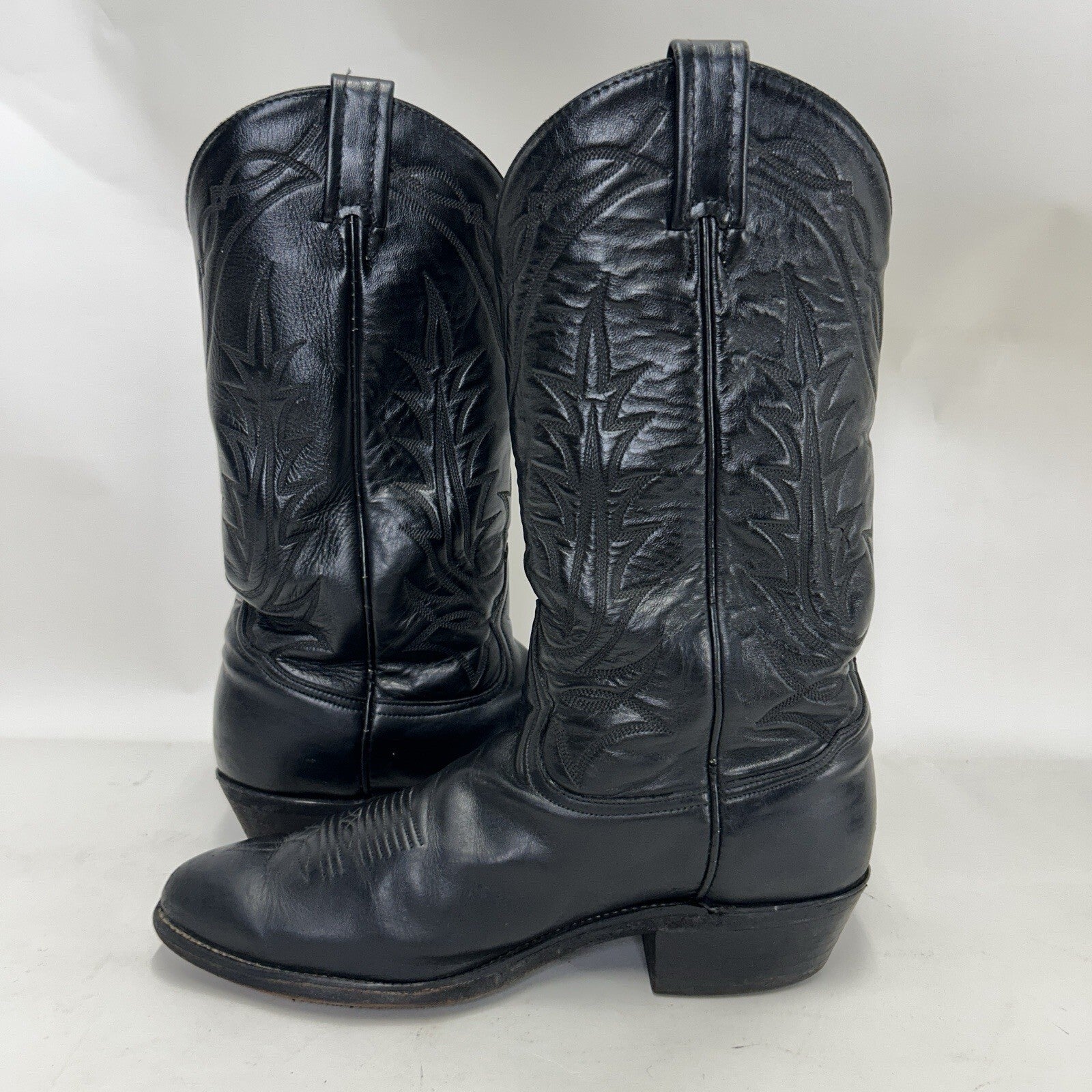 Vintage Tony Lama Style 2993 Western Cowboy Boots “Black” Men’s 9D
