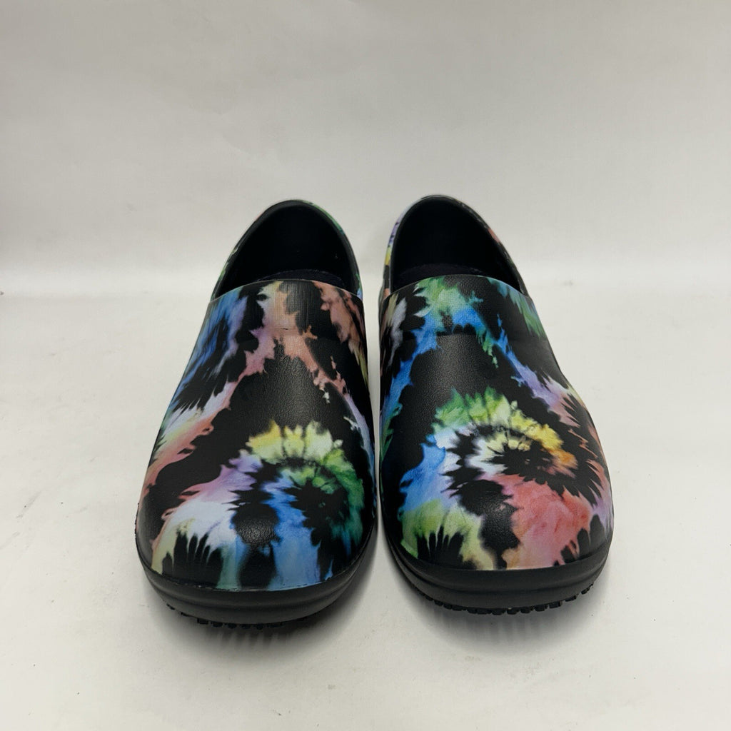 Crocs Neria Pro II Slip-Resistant Clogs Graphic “Tie-Dye” Women’s 8 New