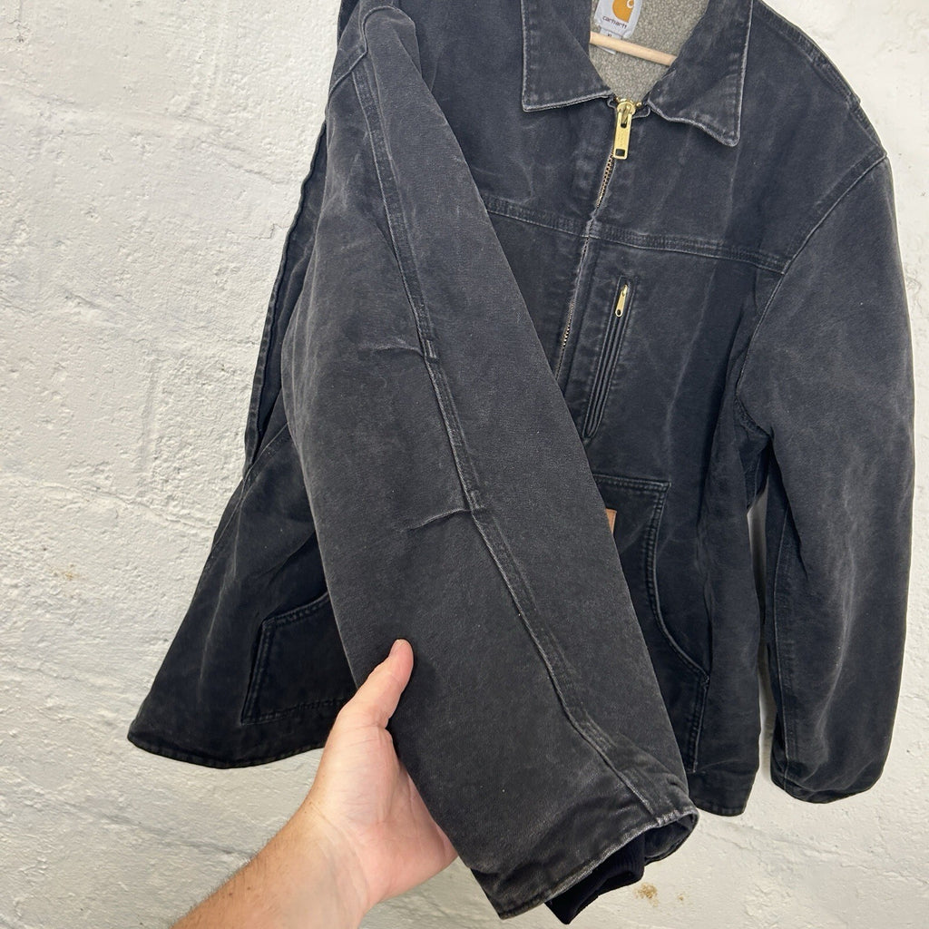 Carhartt Sandstone Sherpa-Lined Ridge Coat “Black” C61 BLK Men’s X-Large
