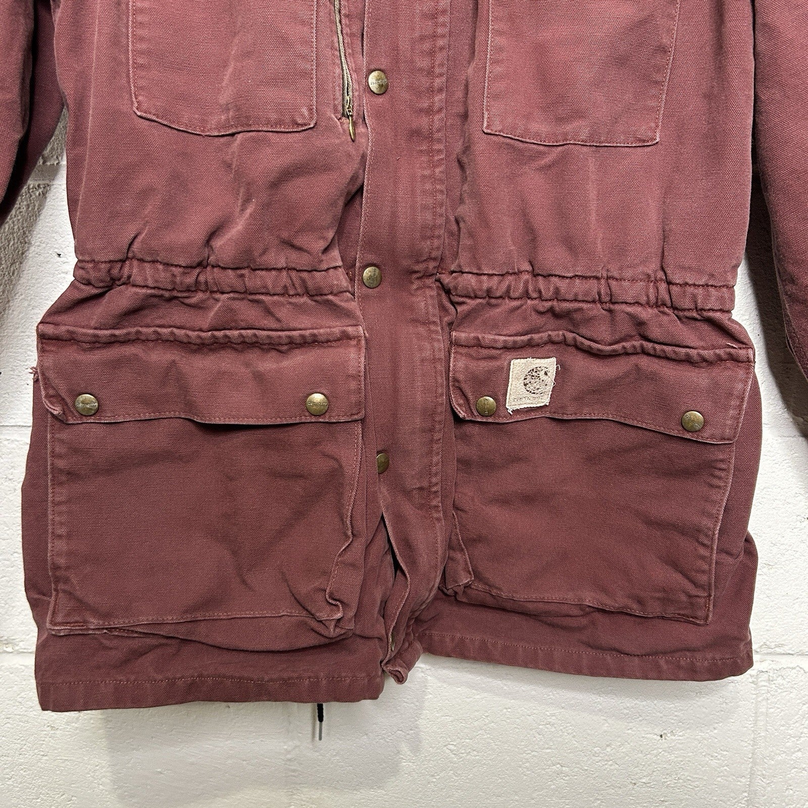 Vintage Carhartt Blanket-Lined Washed-Duck Trail Parka Jacket “Redwood” PB1136
