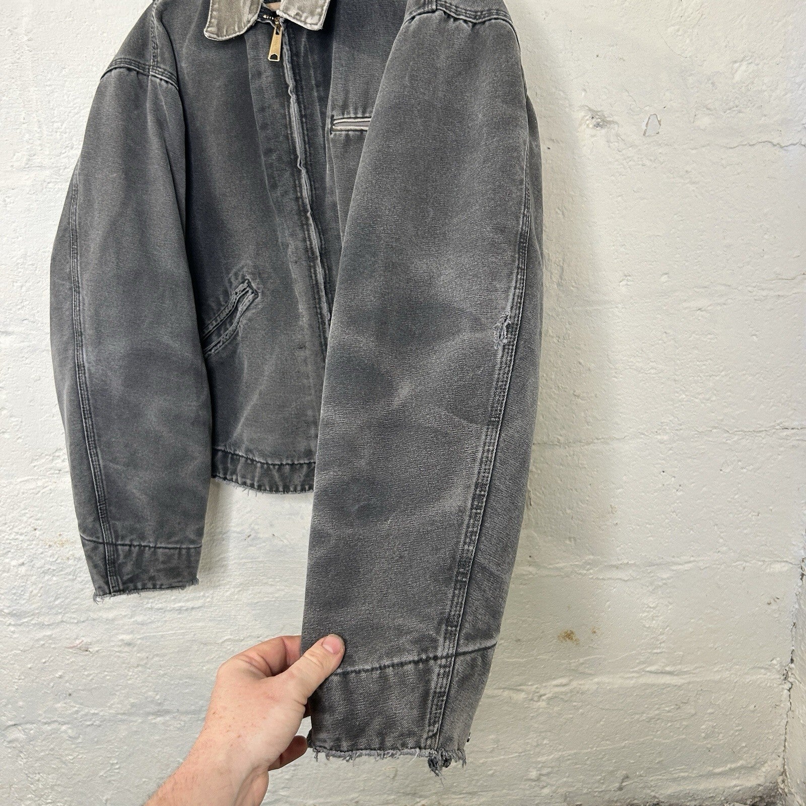 Vintage Carhartt Blanket-Lined Detroit Jacket “Petrol Grey” J97 PTL Men’s XL