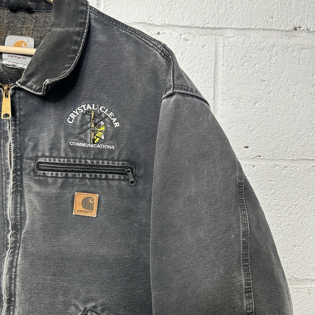 Vintage Carhartt Blanket-Lined Detroit Jacket “Petrol Grey” J97 PTL Men’s 2XL
