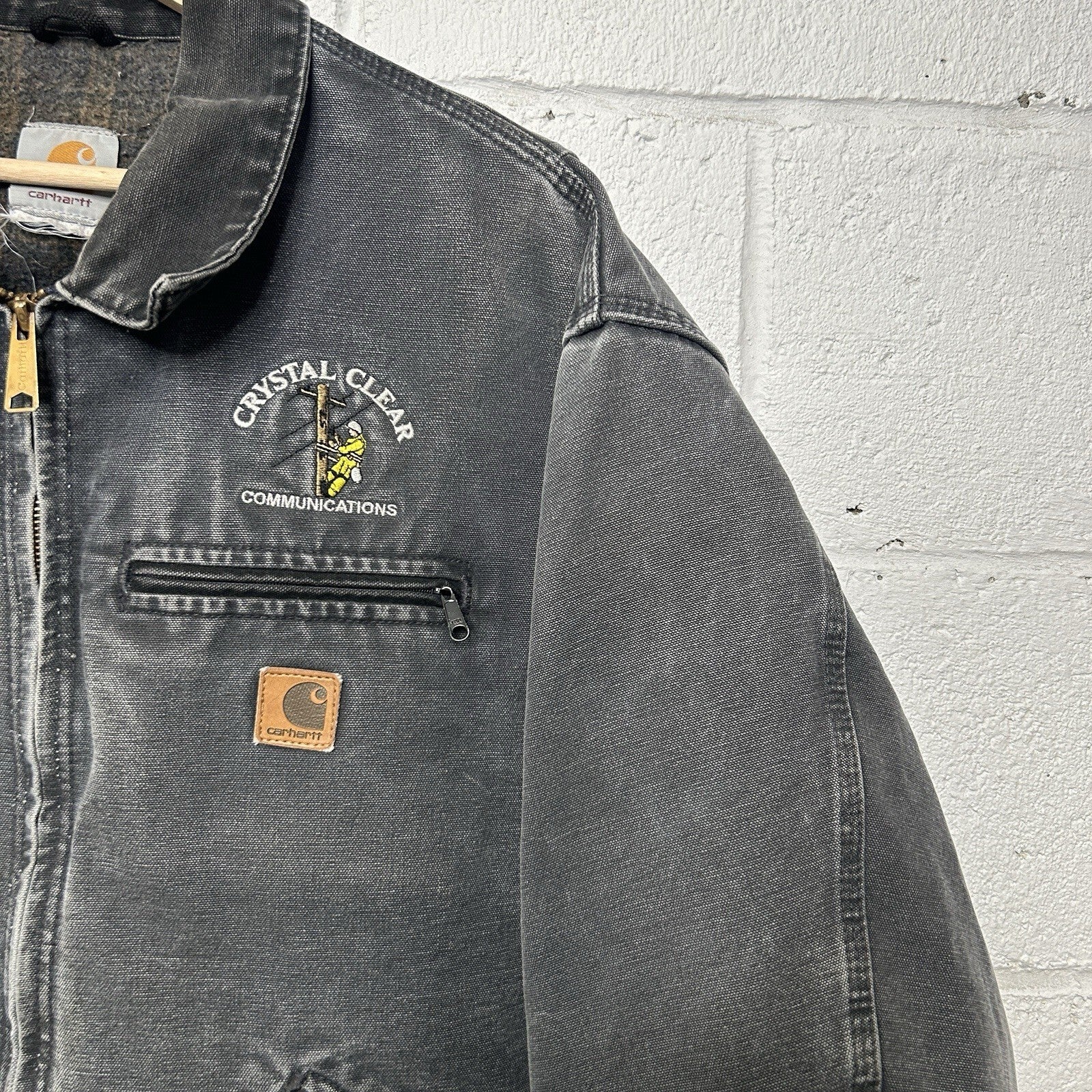Vintage Carhartt Blanket-Lined Detroit Jacket “Petrol Grey” J97 PTL Men’s 2XL
