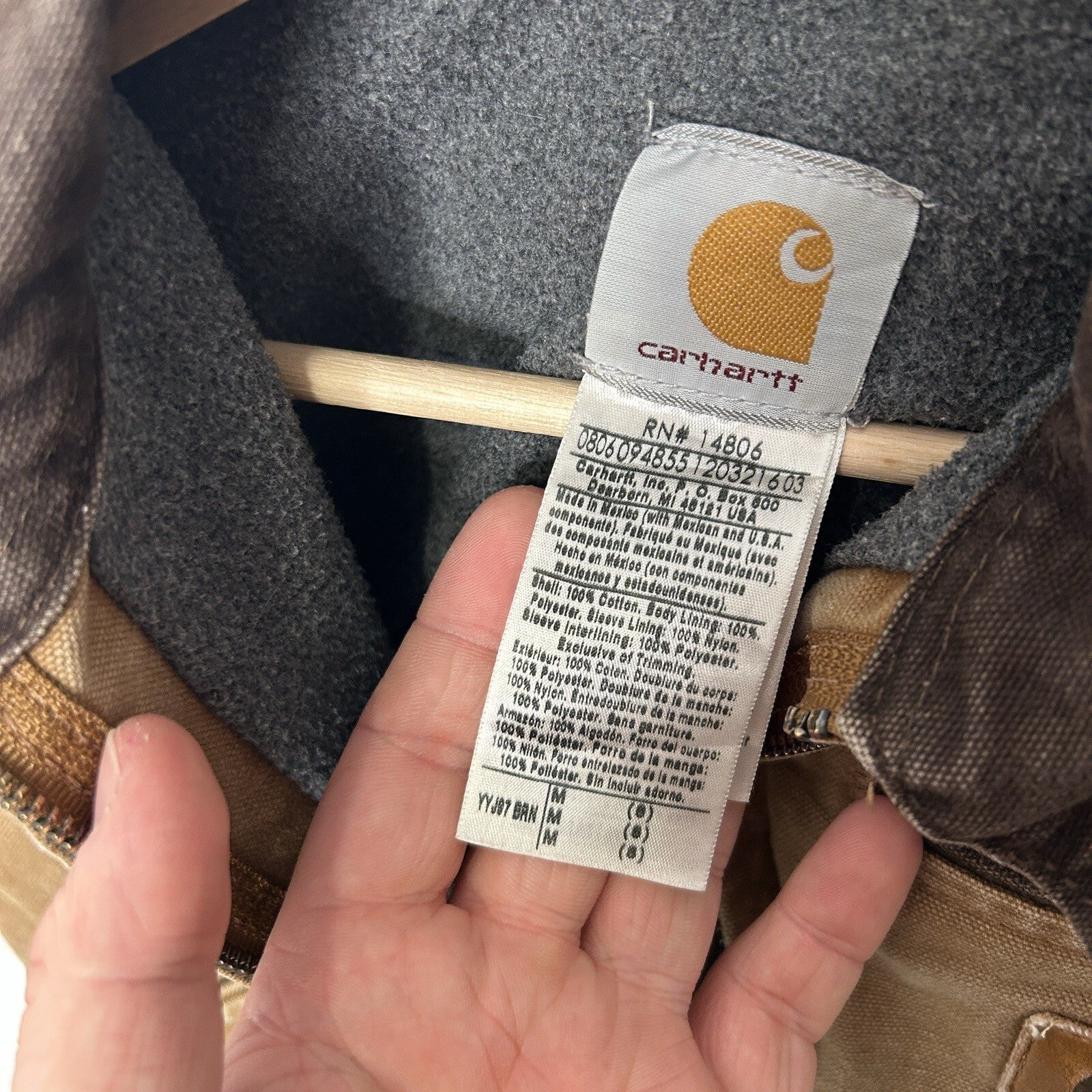 Y2K Carhartt Sherpa-Lined Detroit Jacket “Brown” YYJ97 BRN Youth Medium