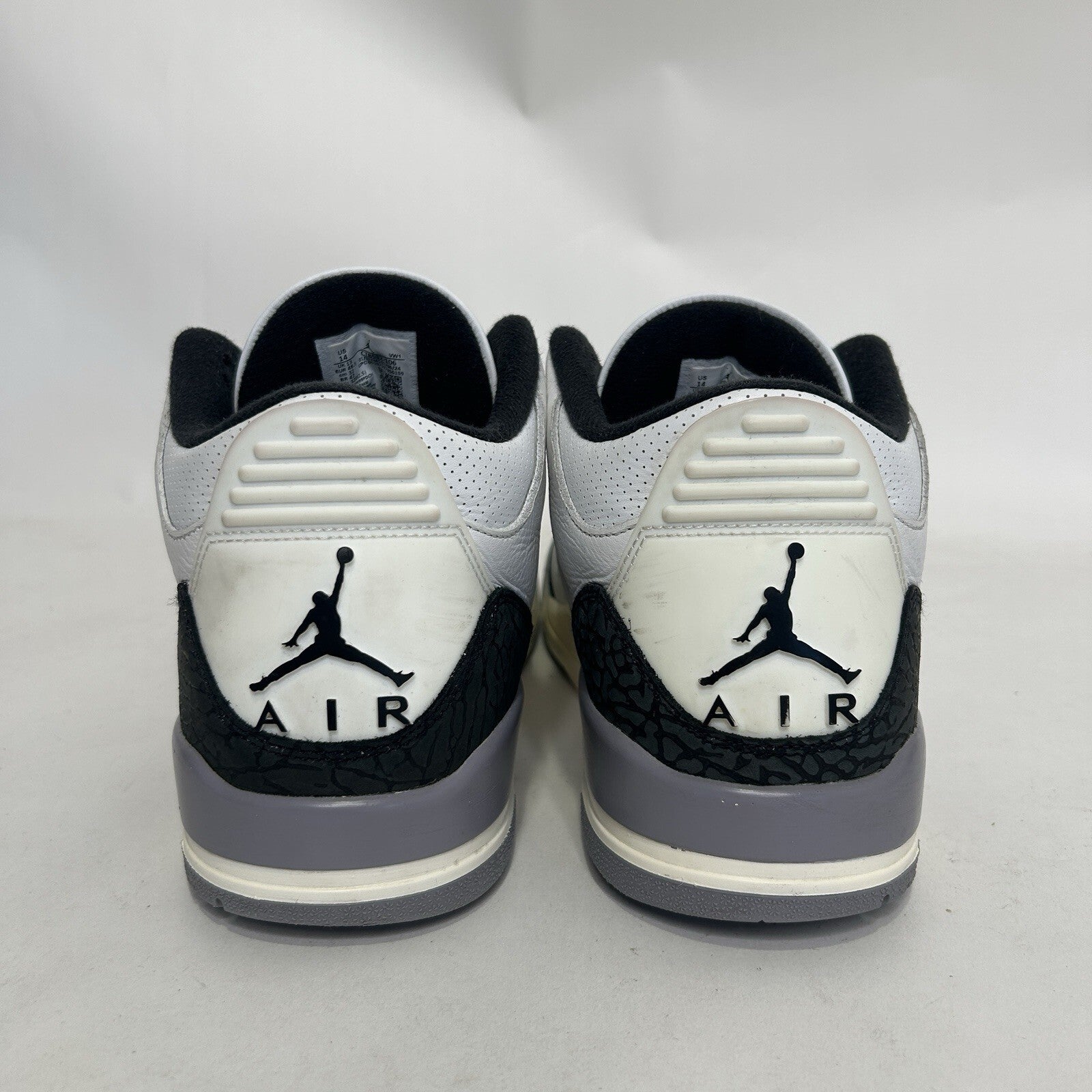 Nike Air Jordan 3 Retro “Cement Grey White Fire Red” CT8532-106 Men’s 14 Worn