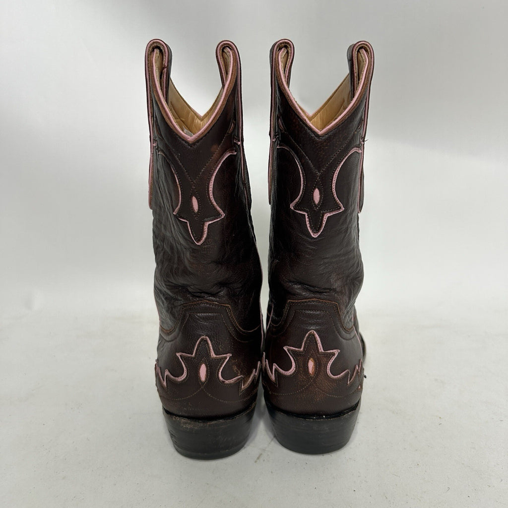 Vintage Old Gringo Villa Distressed Western Cowboy Boots “Brown Pink Women’s 8B
