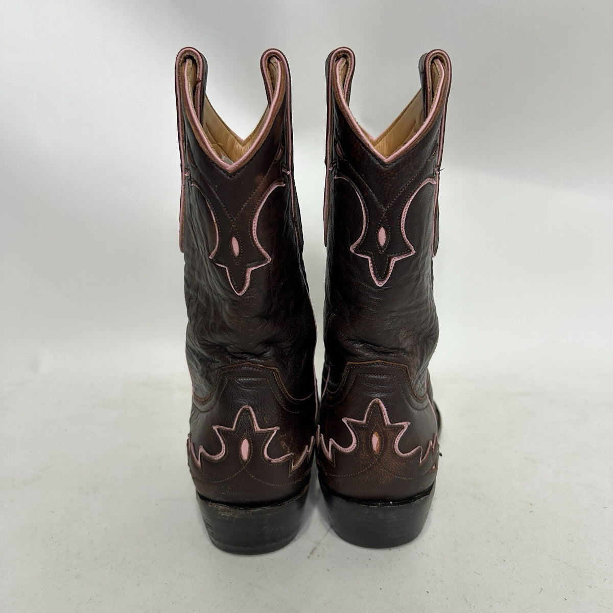 Vintage Old Gringo Villa Distressed Western Cowboy Boots “Brown Pink Women’s 8B