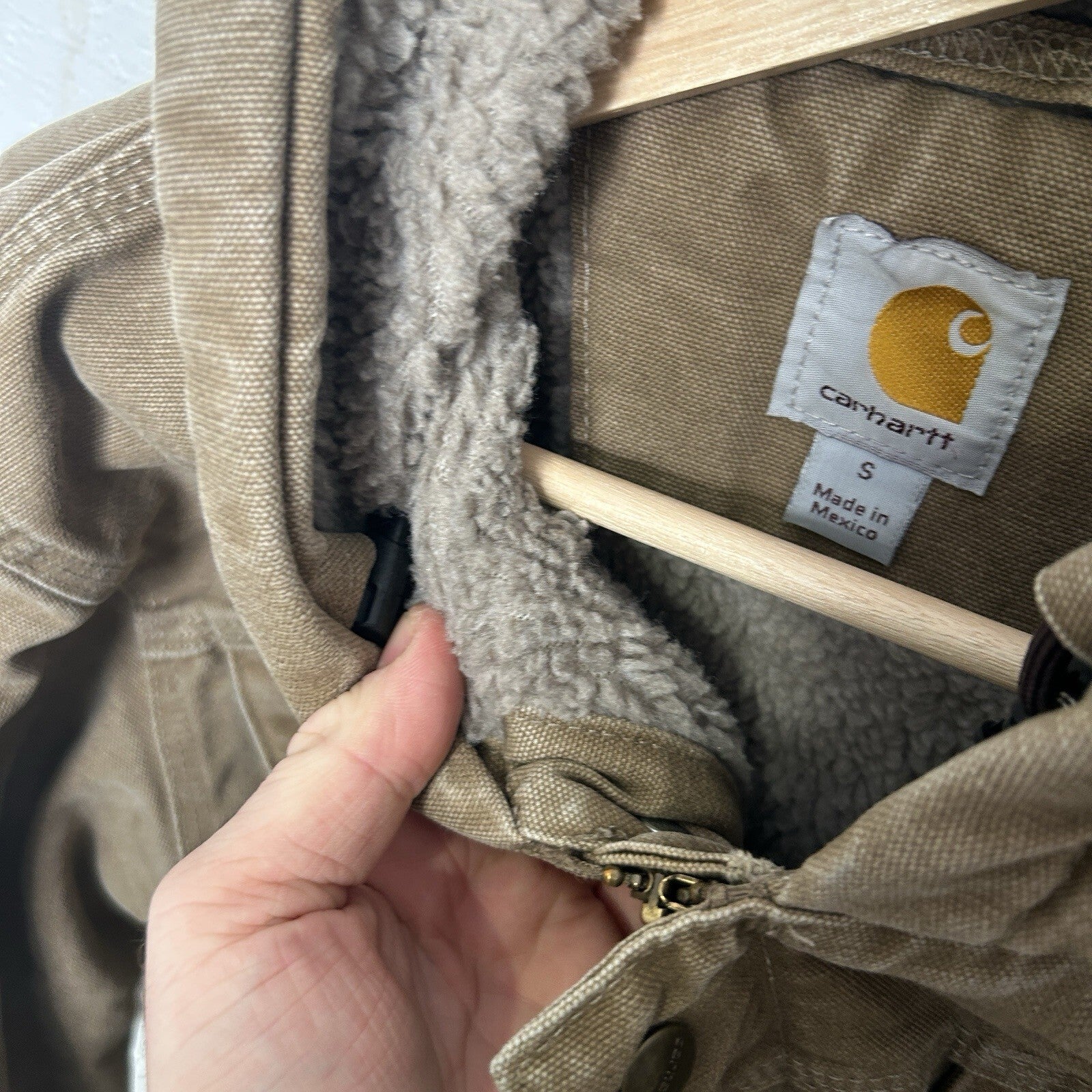 Carhartt Sherpa-Lined Bartlett Hooded Jacket “Frontier Brown” 102285-903 Men’s S