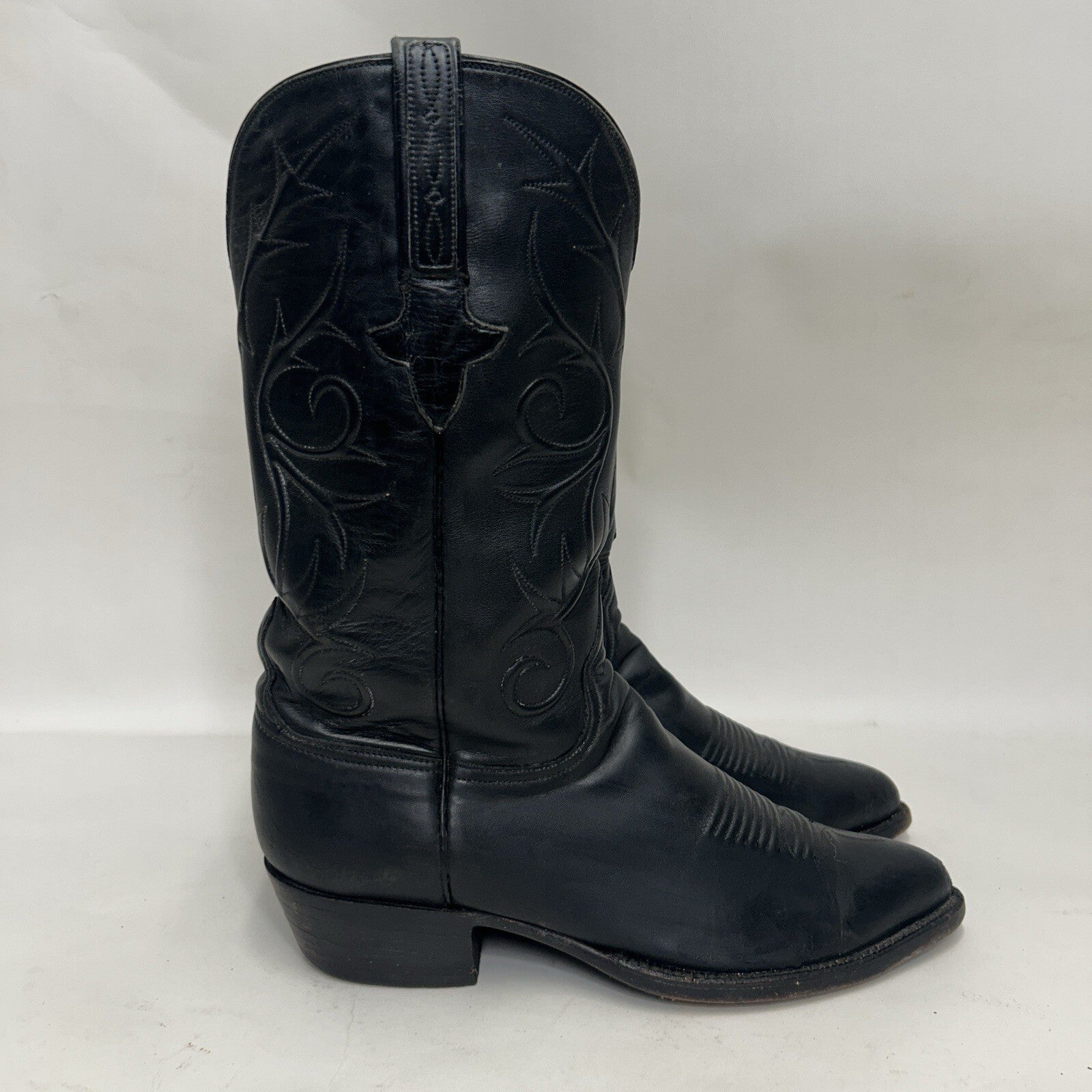 Lucchese Handmade Classics Goatskin Vines Cowboy Boots “Black” L1309 Men’s 8.5D