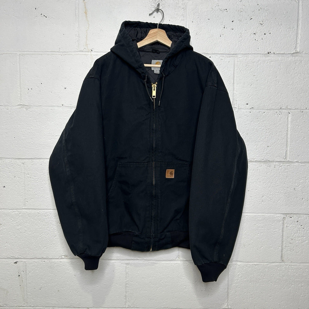 Vintage Carhartt Quilted Hooded Active Jacket “Black” J280 BLK Men’s X-Large