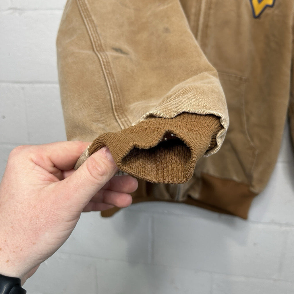 NCAA X Carhartt Quilted Active Jacket “Brown” WVU/Mountaineers 100836-211 Large