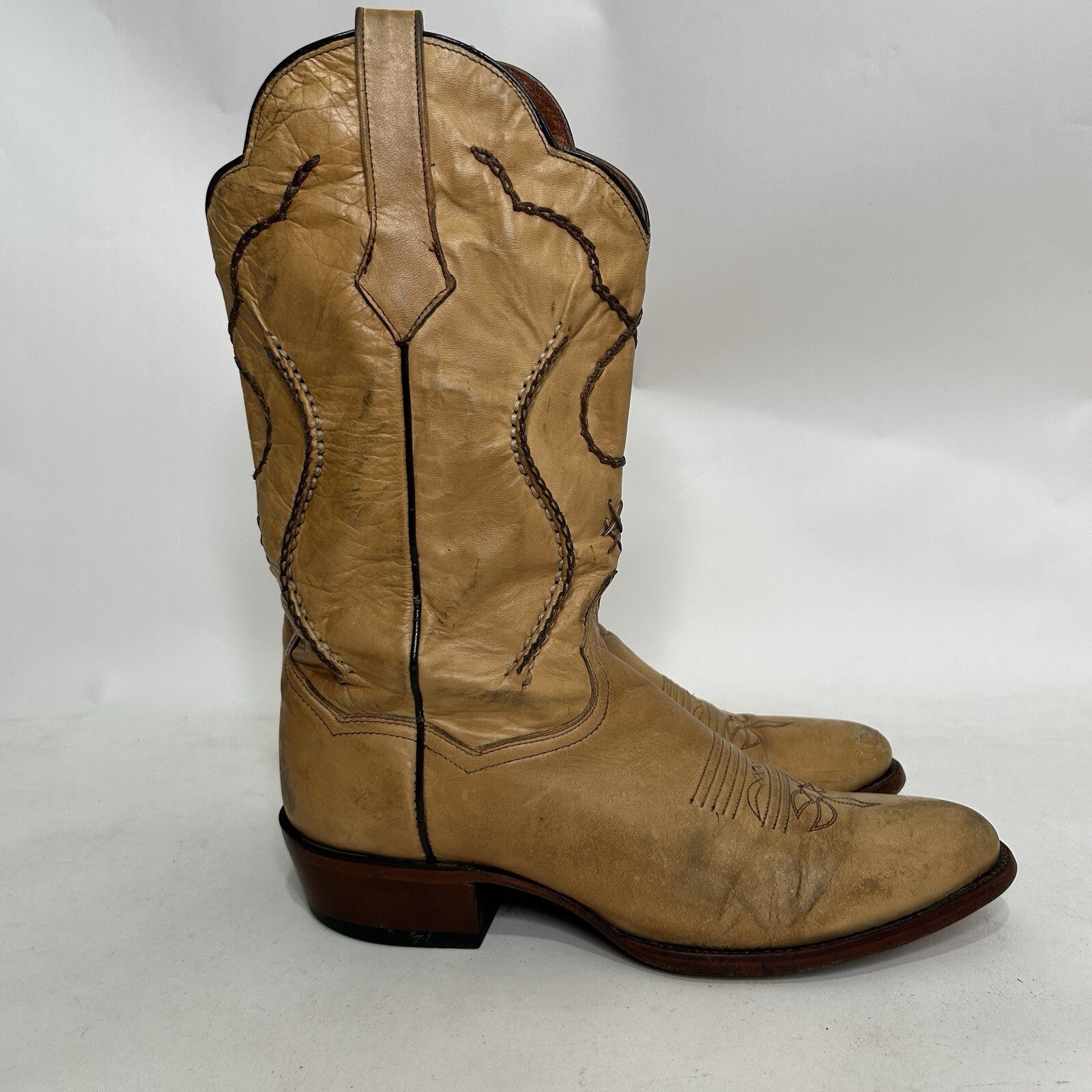 Vintage Dan Post Palamino Albany Boots “Cream” Men’s 11D