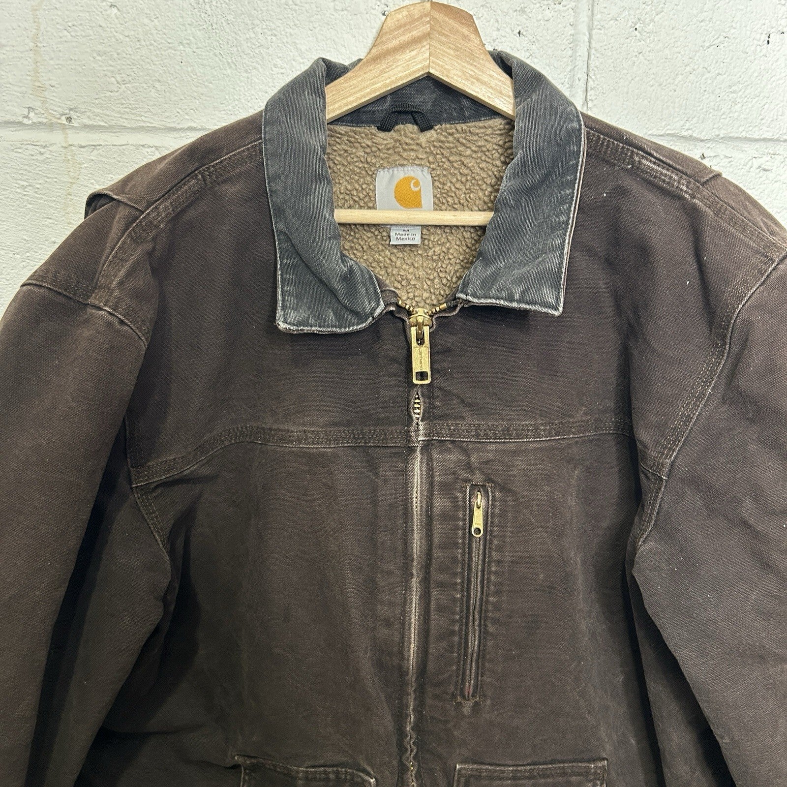 Vintage Carhartt Sherpa-Lined Ridge Jacket “Dark Brown” C61 DKB Men’s Medium