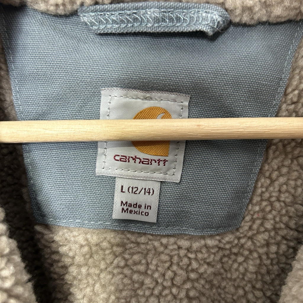 Carhartt Sherpa-Lined Hooded Detroit Jacket “Sea Glass” WJ141-331 Women’s Large
