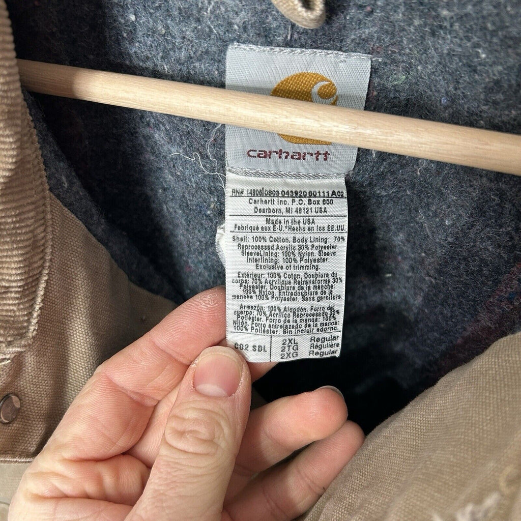 Vintage Carhartt Blanket-Lined Chore Coat “Saddle” C02 SDL